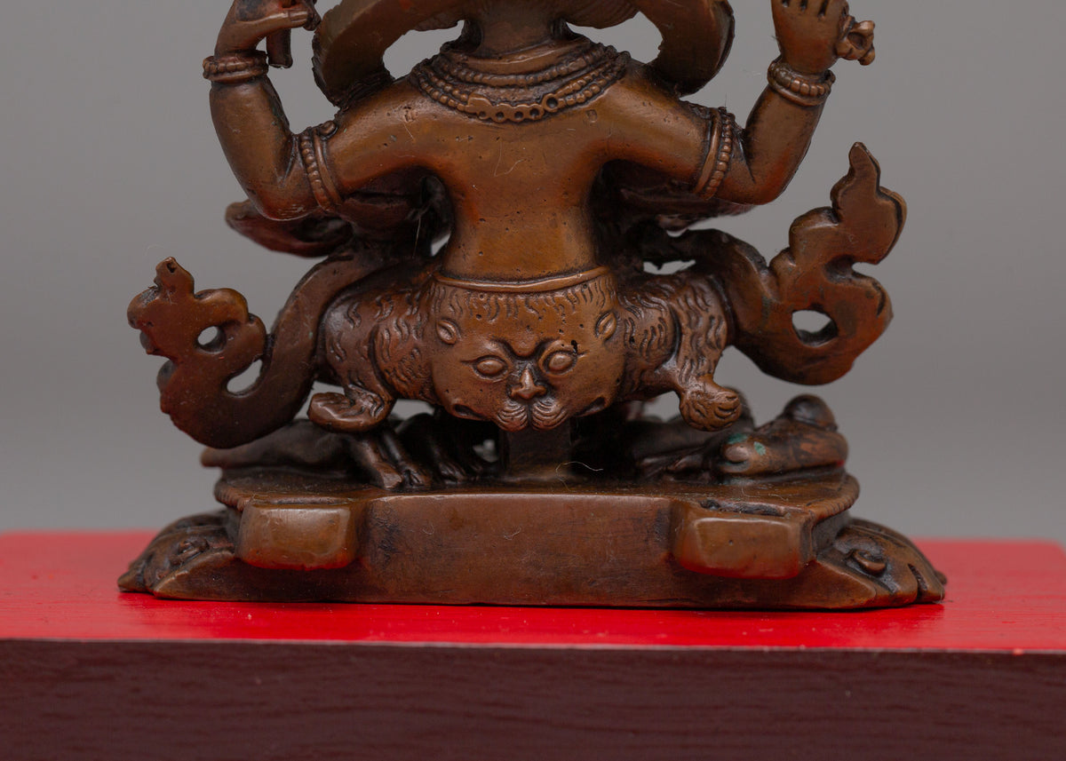 Tibetan Four-Armed Mahakala Statue | Symbolizing Spiritual Protection and Transformation