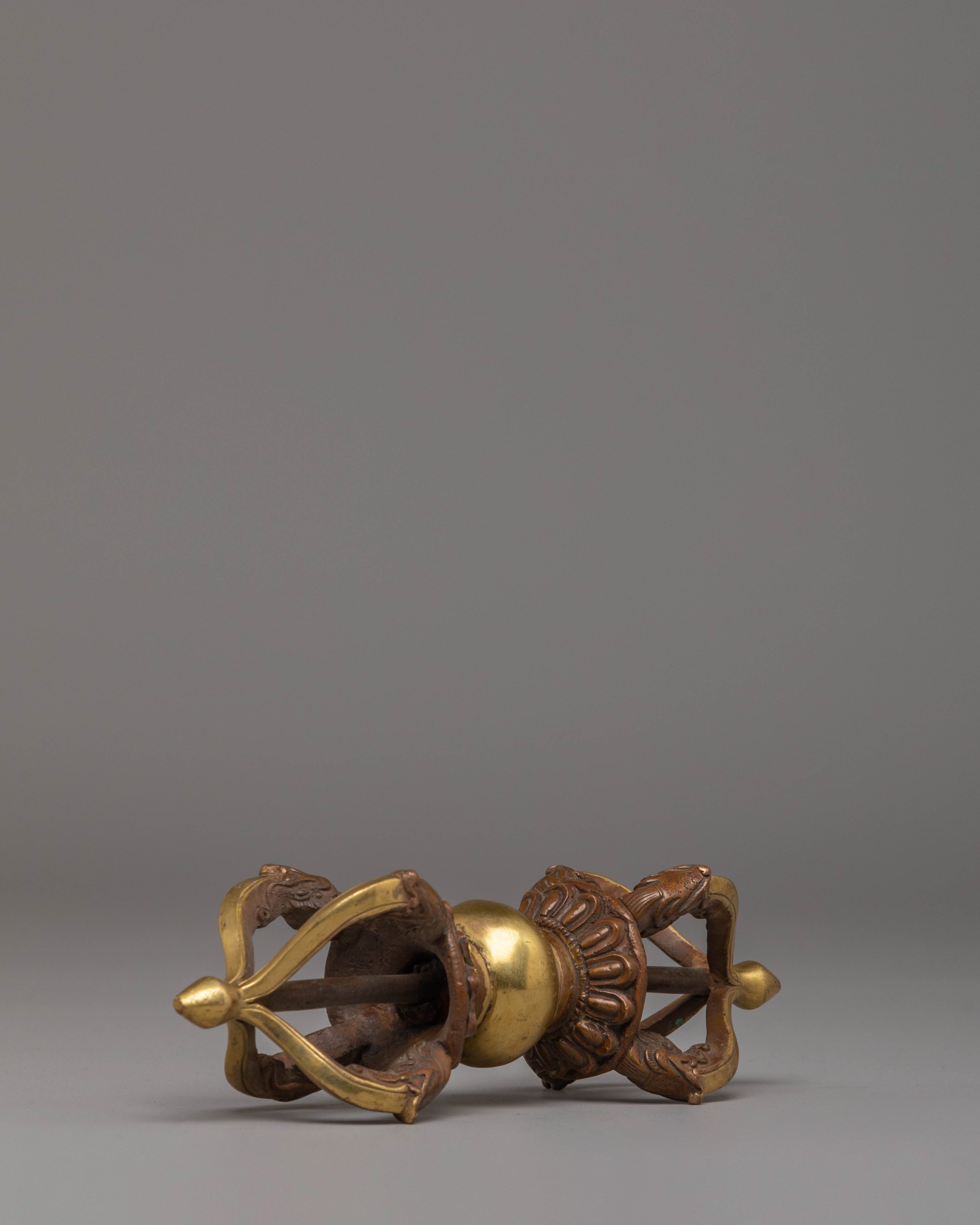 Fire Gold Vajra for Ritual Use | Tibetan Buddhist Ritual Tool for Altar