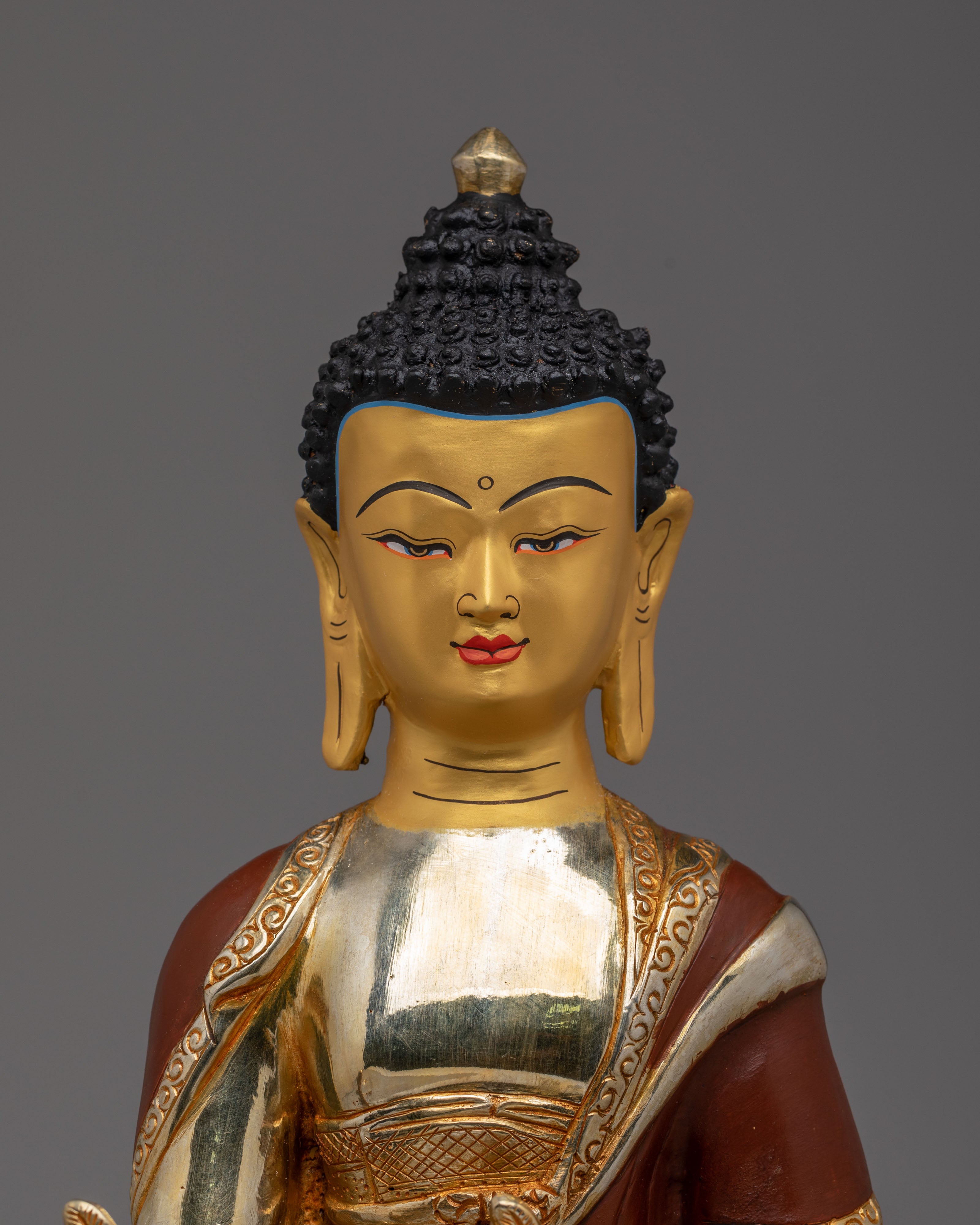 Traditional Tibetan Healing Buddha Statue | Medicine Buddha Sculpture