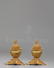Traditional Tibetan Kapala Offering Set  