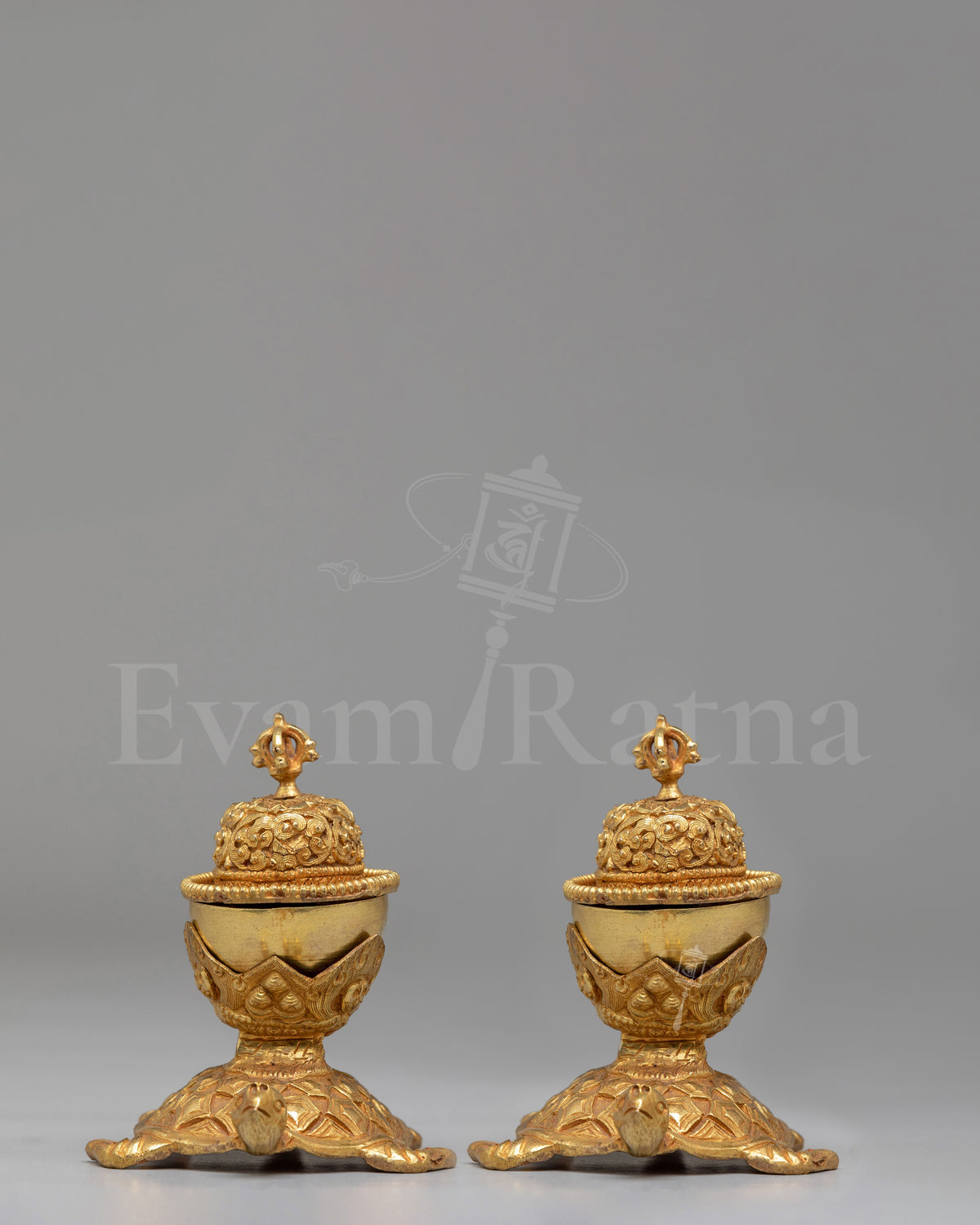Traditional Tibetan Kapala Offering Set  