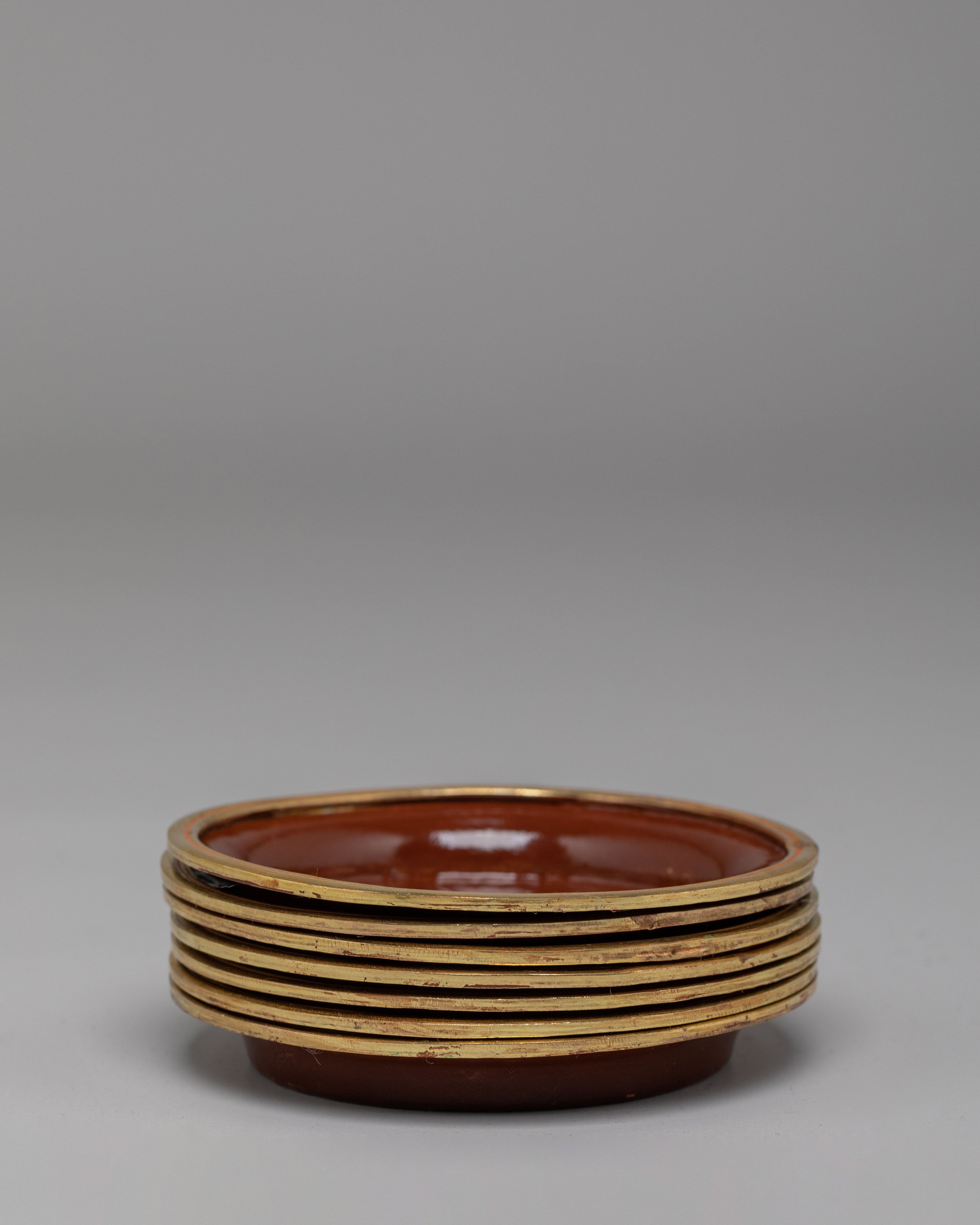 Sacred Water Offering Bowls Set | Ritual Bowls for Buddhist Ceremonies