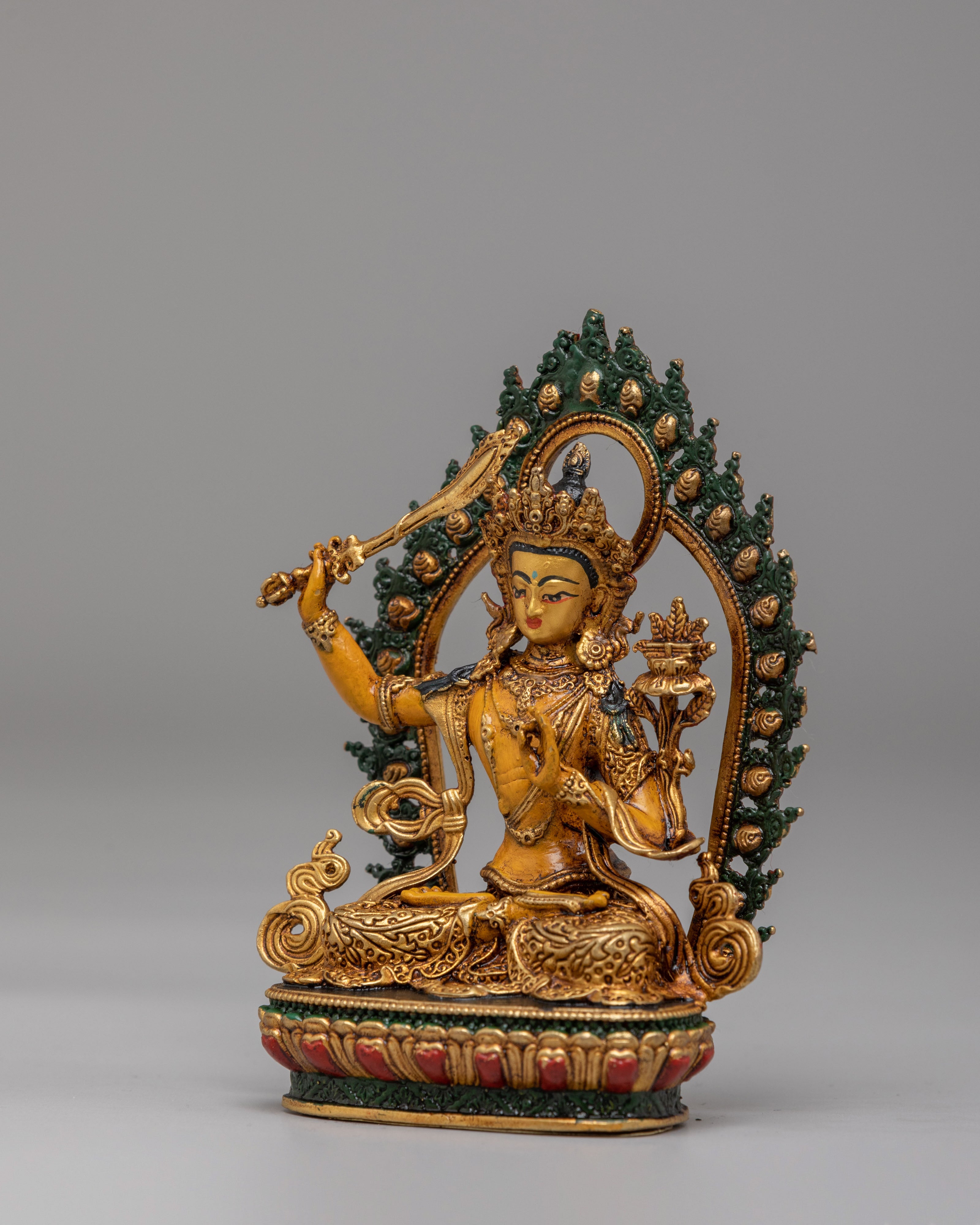 Ceremonial Manjushri Shrine Statue | Wisdom and Meditation Statue