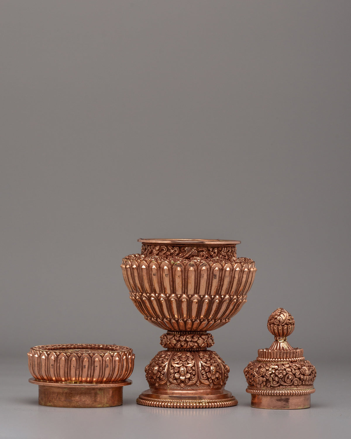 Himalayan Ritual Rice Pot | Buddhist Ceremonial Offering Vessel