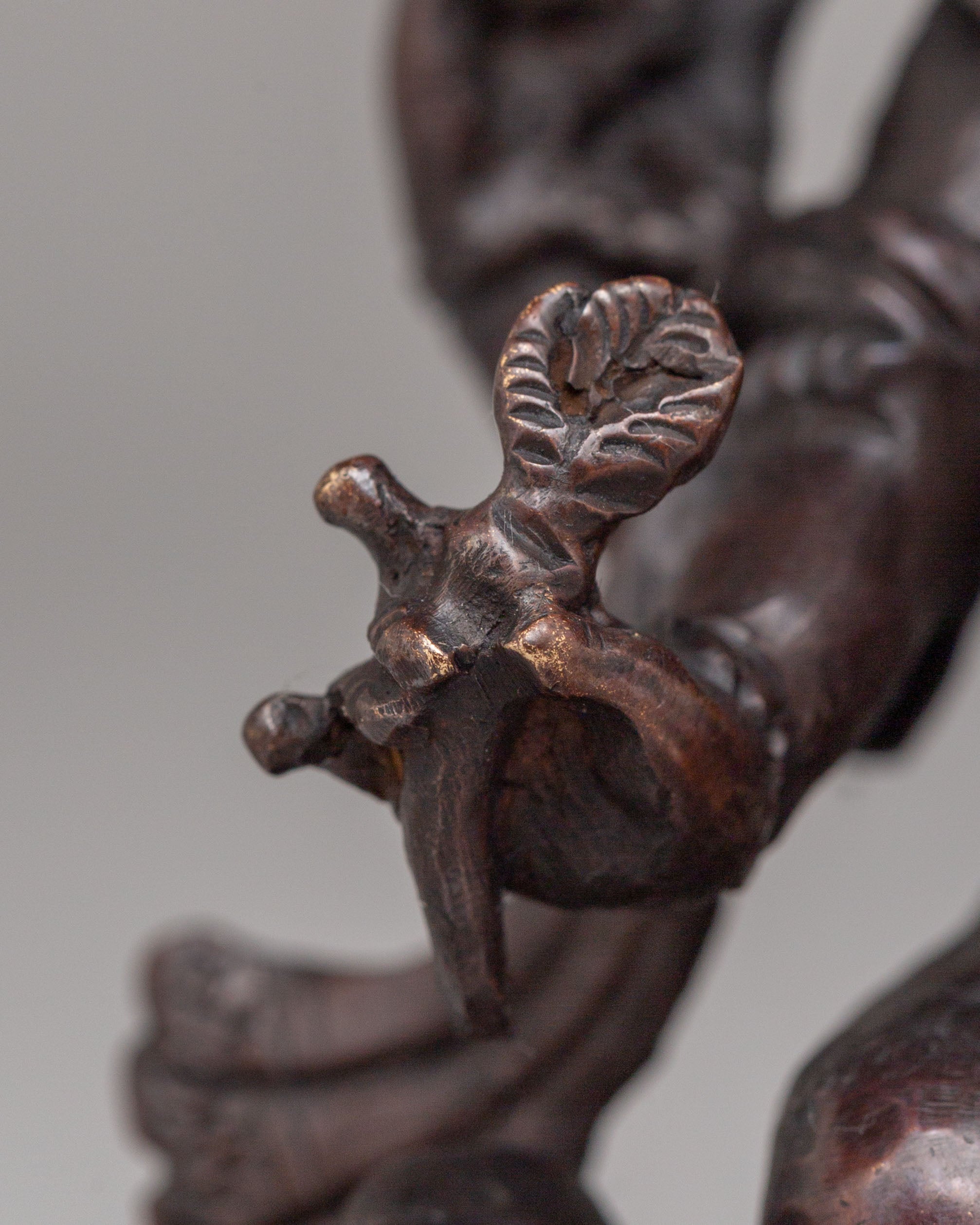 Traditional Ganesh Sculpture | Oxidized Copper Hindu Deity