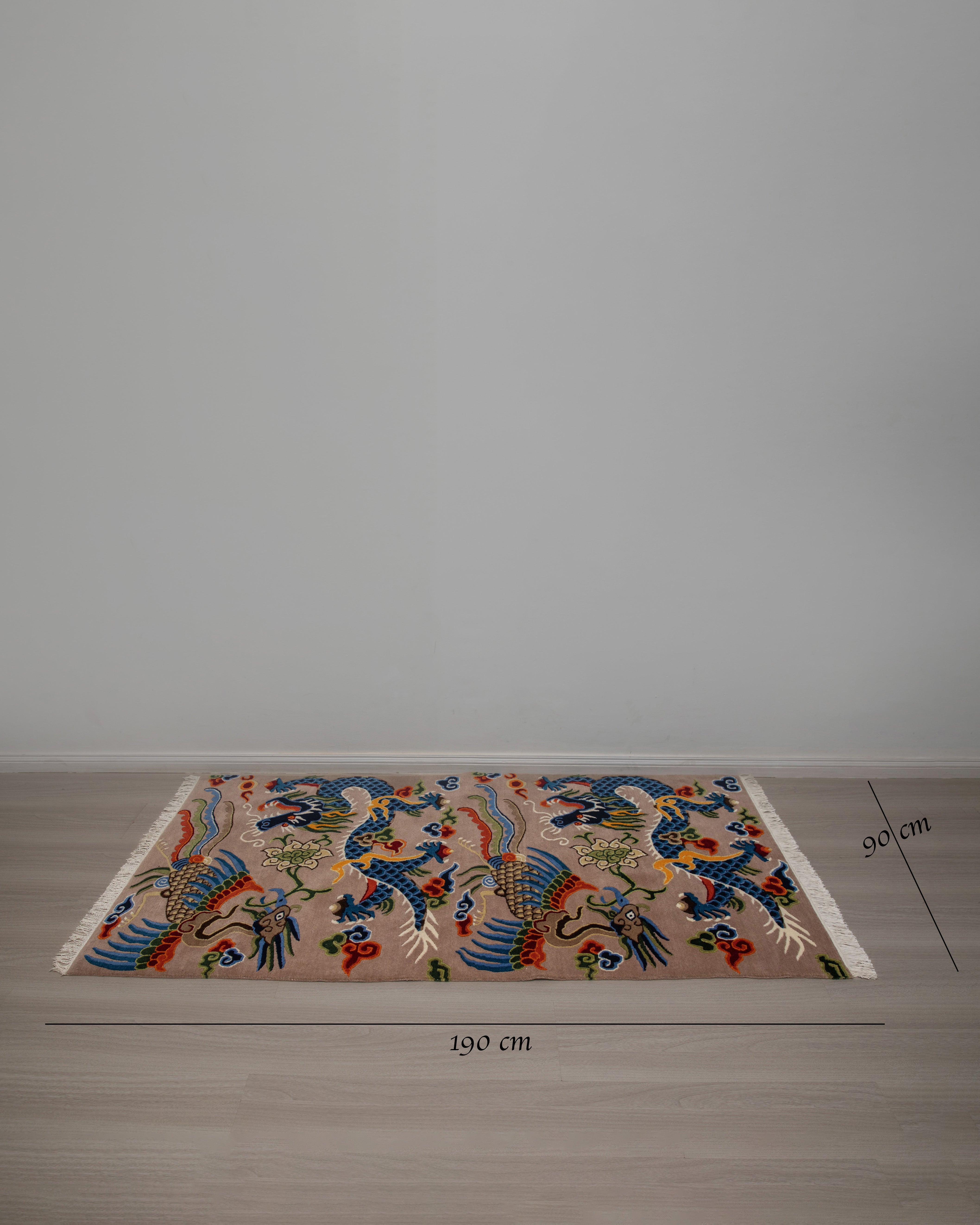 Decorative Himalayan Floor Rug | Handmade Tibetan Decor