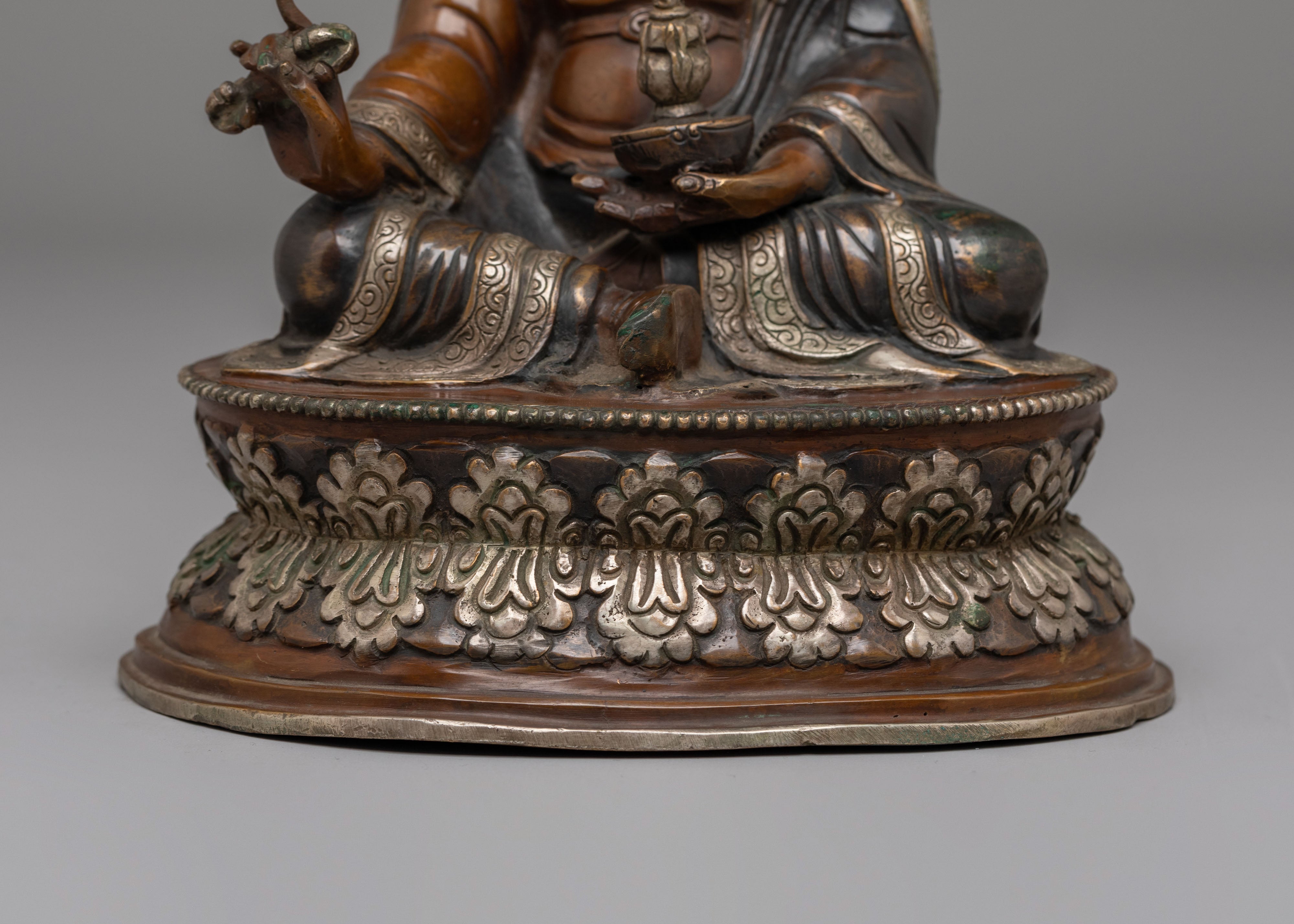 Tibetan Guru Rinpoche Padmasambhava Statue | Enlightened Master Figurine