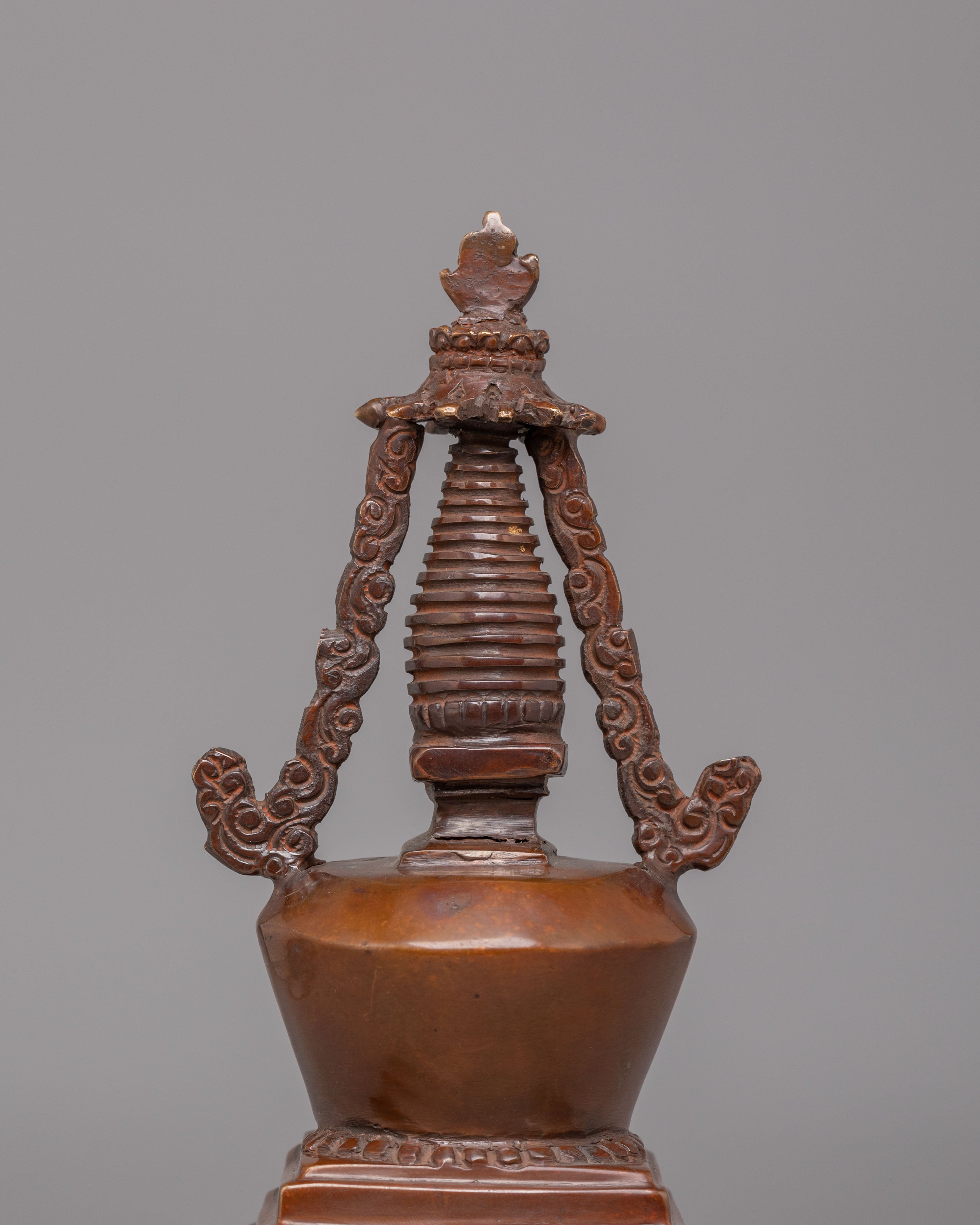 Buddhist Altar Enlightenment Stupa | Handcrafted Copper Stupa