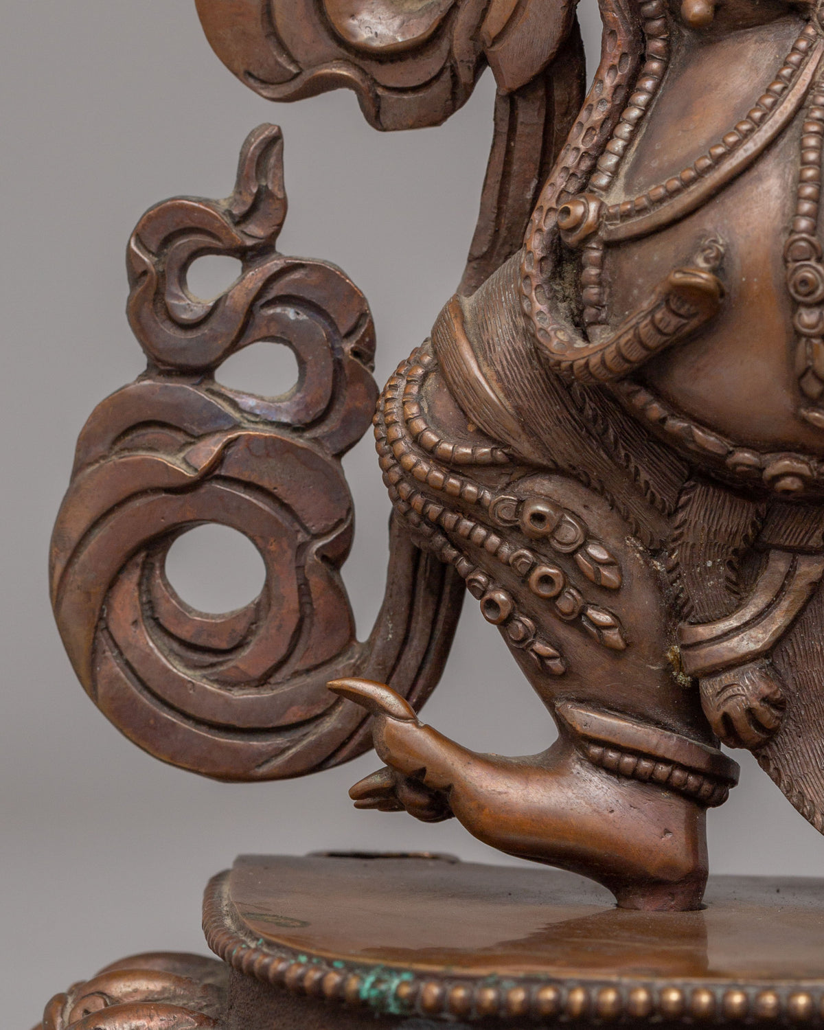 Sacred Himalayan Vajrapani Meditation Statue | Handcrafted Oxidized Copper Vajrapani