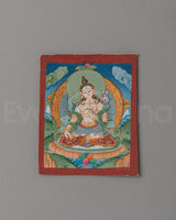 Handpainted White Tara Thangka for Locket