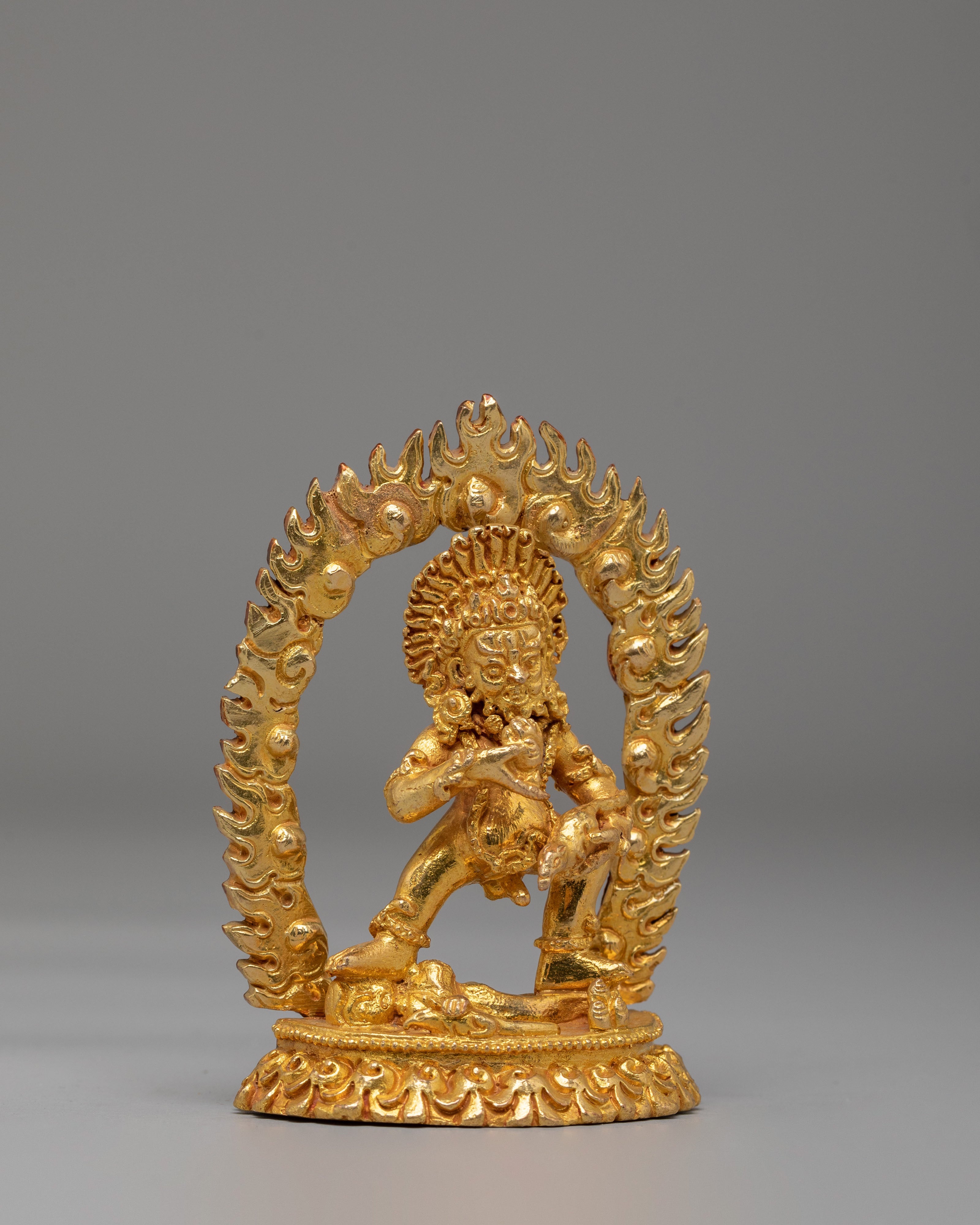 Ceremonial Black Dzambhala Statue | Symbol of Prosperity and Protection