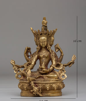 Tibetan Vasudhara Statue | The Wealth Deity