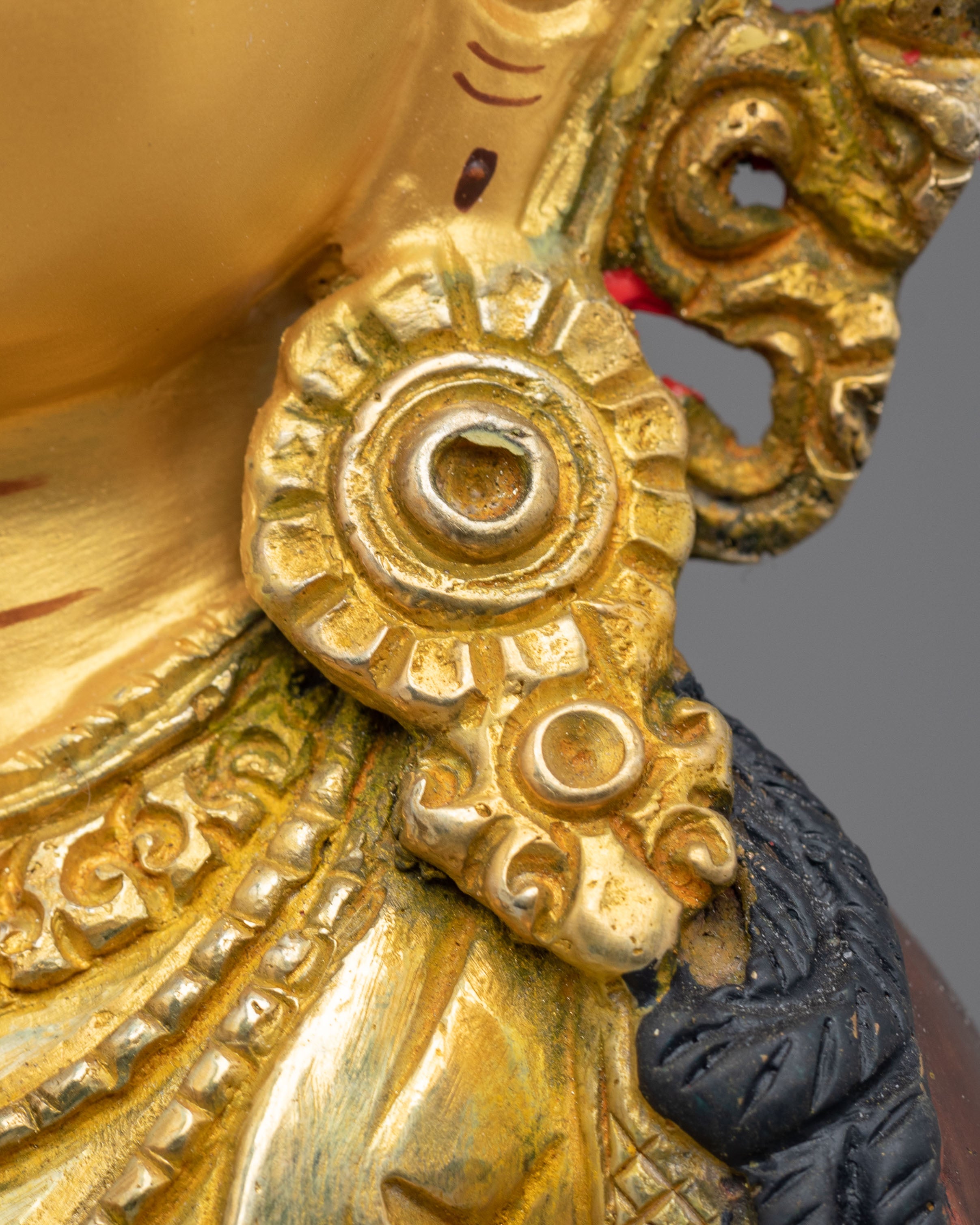 Sacred Vajrasattva Deity Sculpture | 24K Gold Plated Vajrasattva