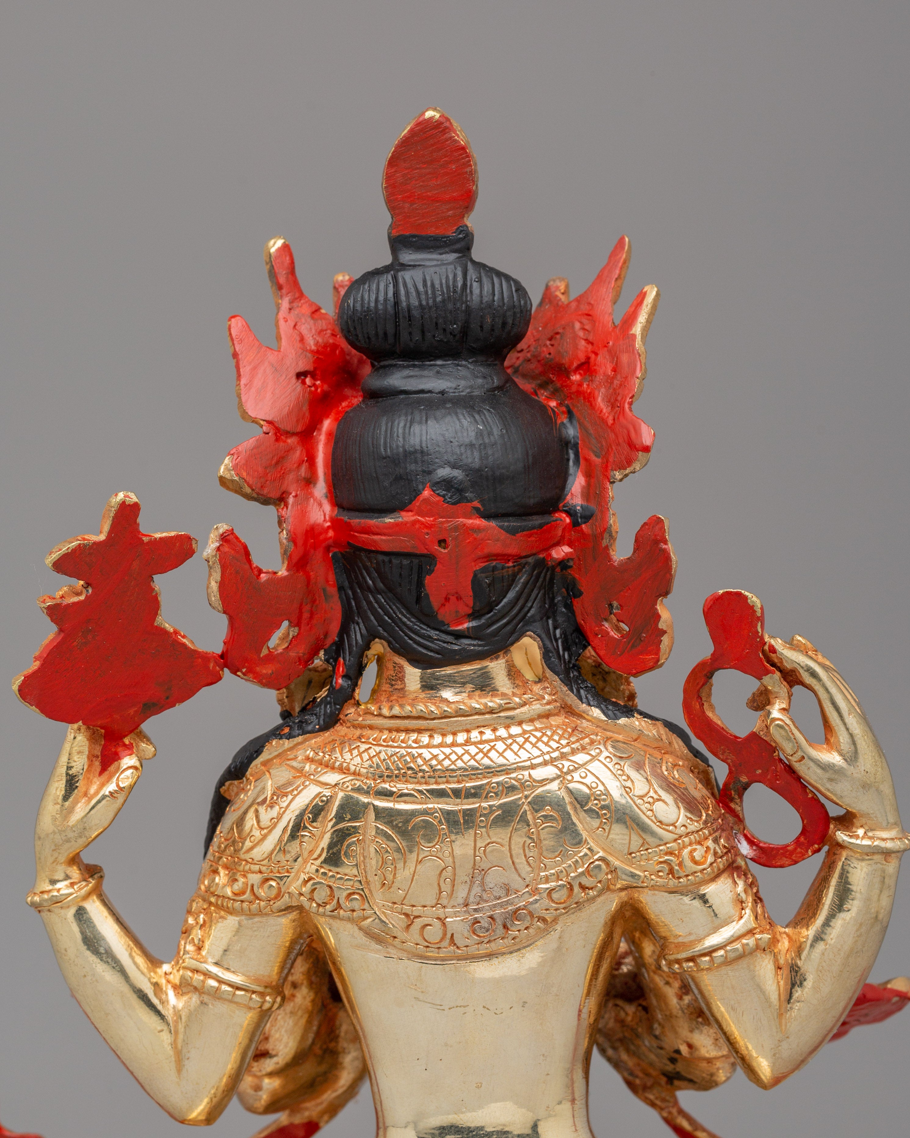 Golden Chenrezig Statue | Tibetan Art
