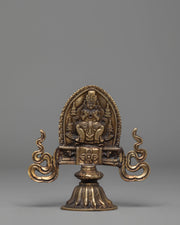 Buddhist-Inspired Deity Decorative Statue | Brass Spiritual Art