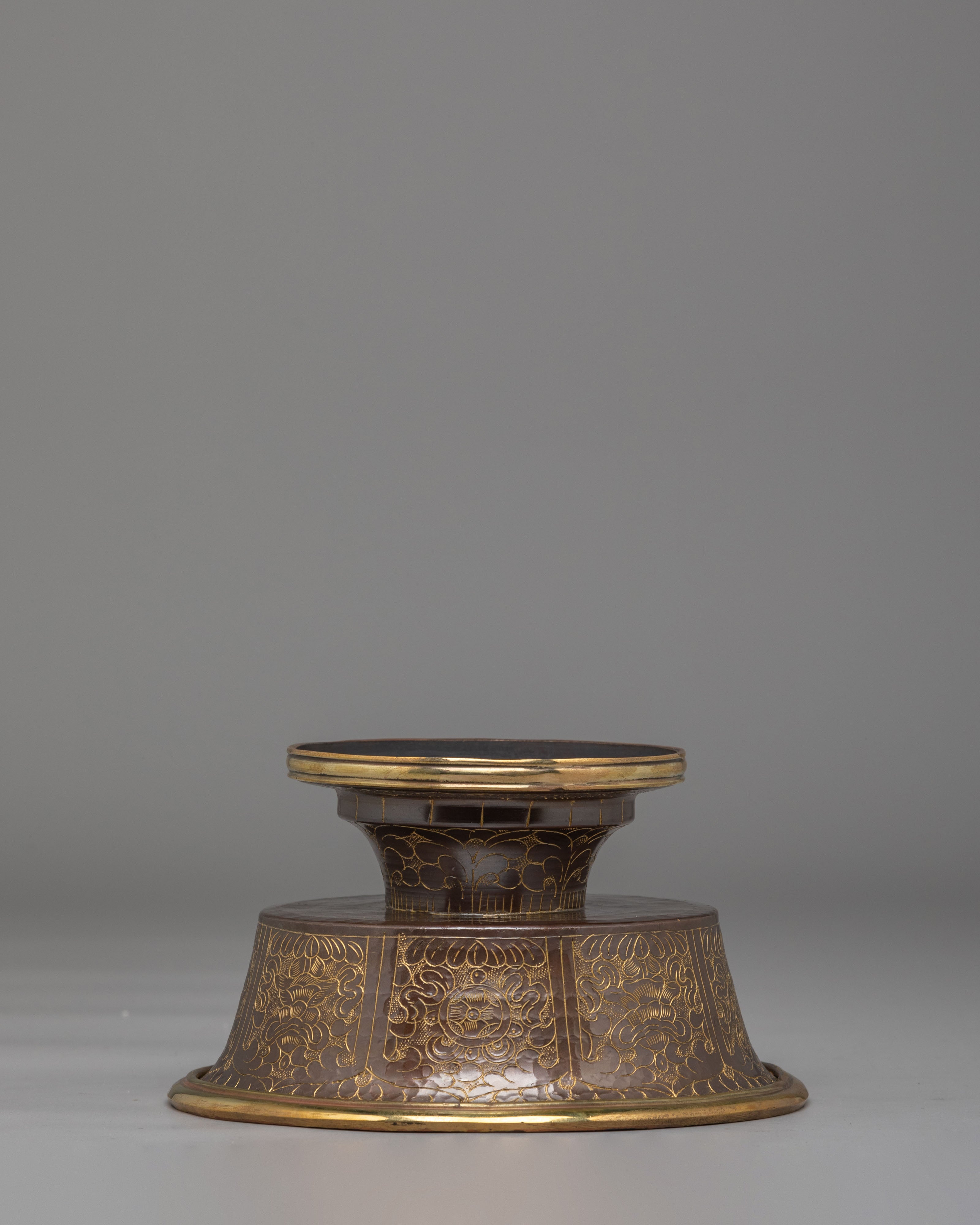 Tibetan Ritual Offering Bowl | Copper Buddhist Altar Bowl