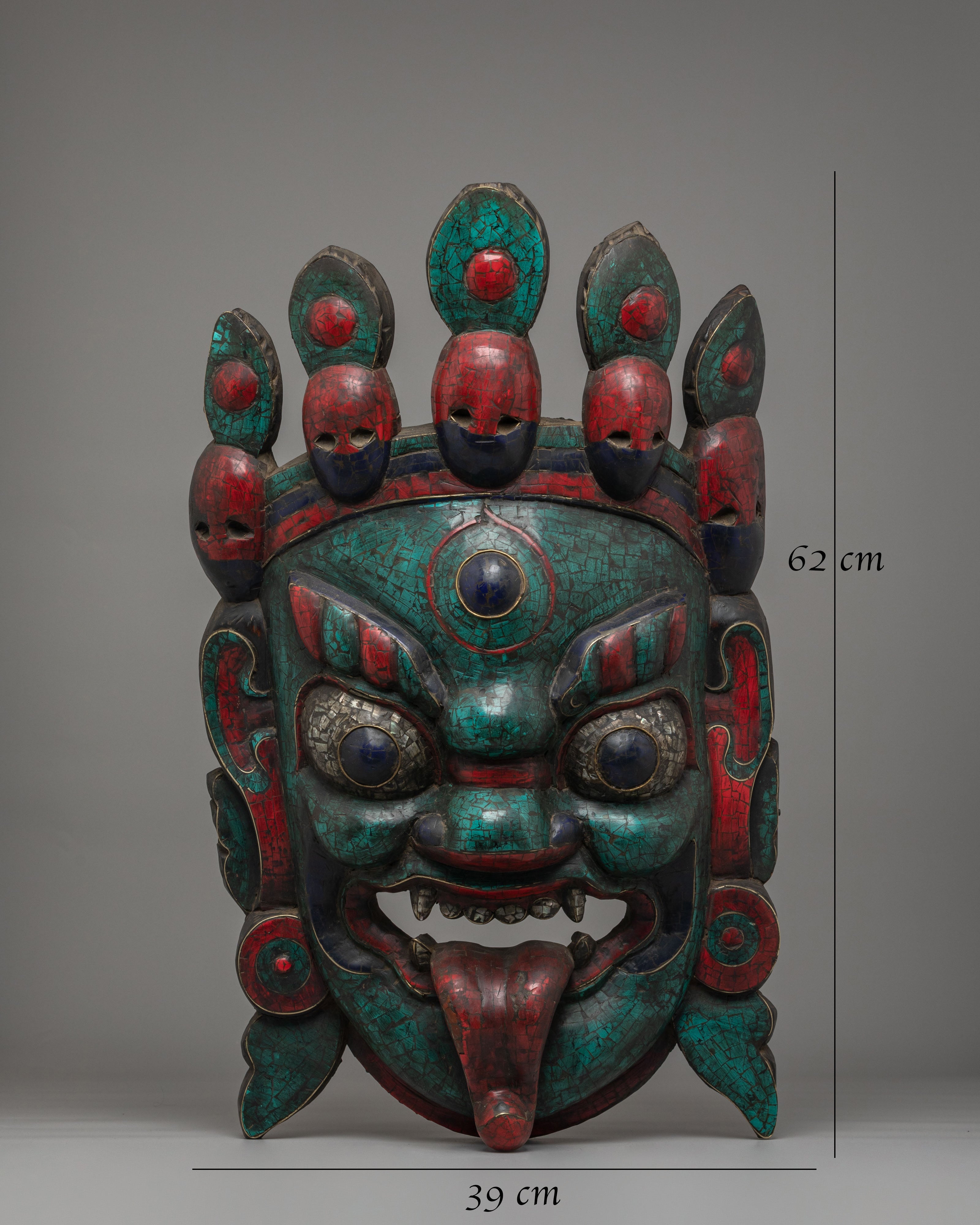 Handcrafted Mahakala Wall Hanging | Artwork for Spiritual Protection