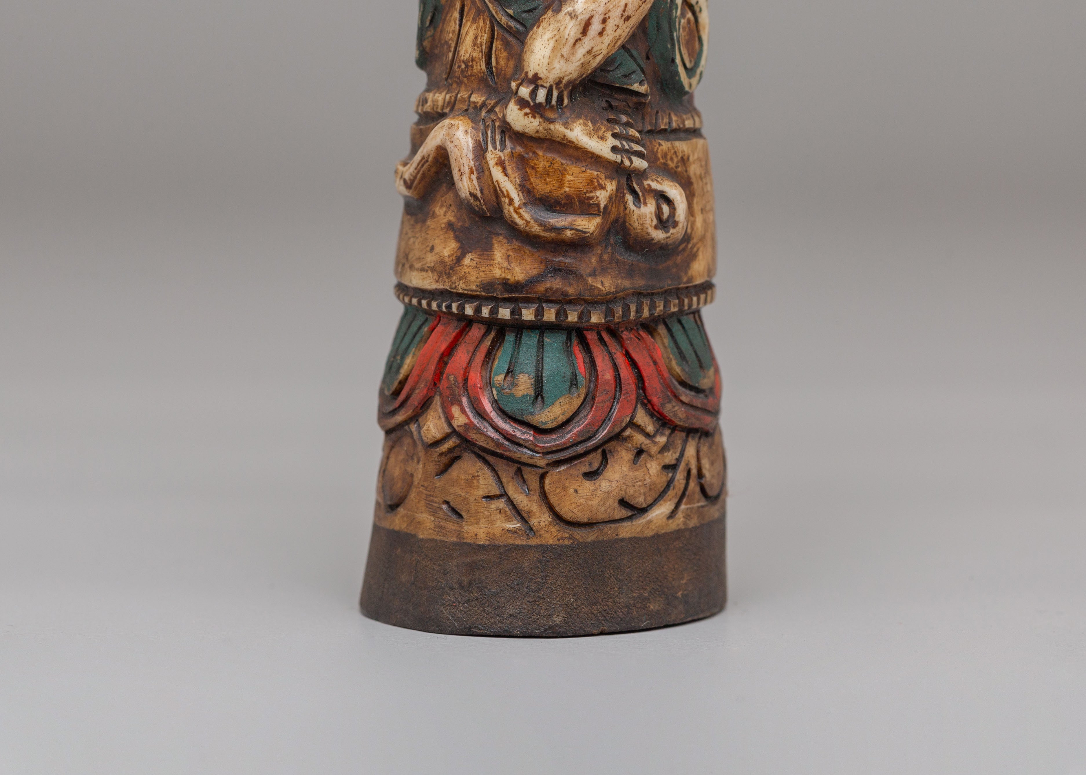 Handcrafted Mahakala Bone | Tibetan Protector Deity