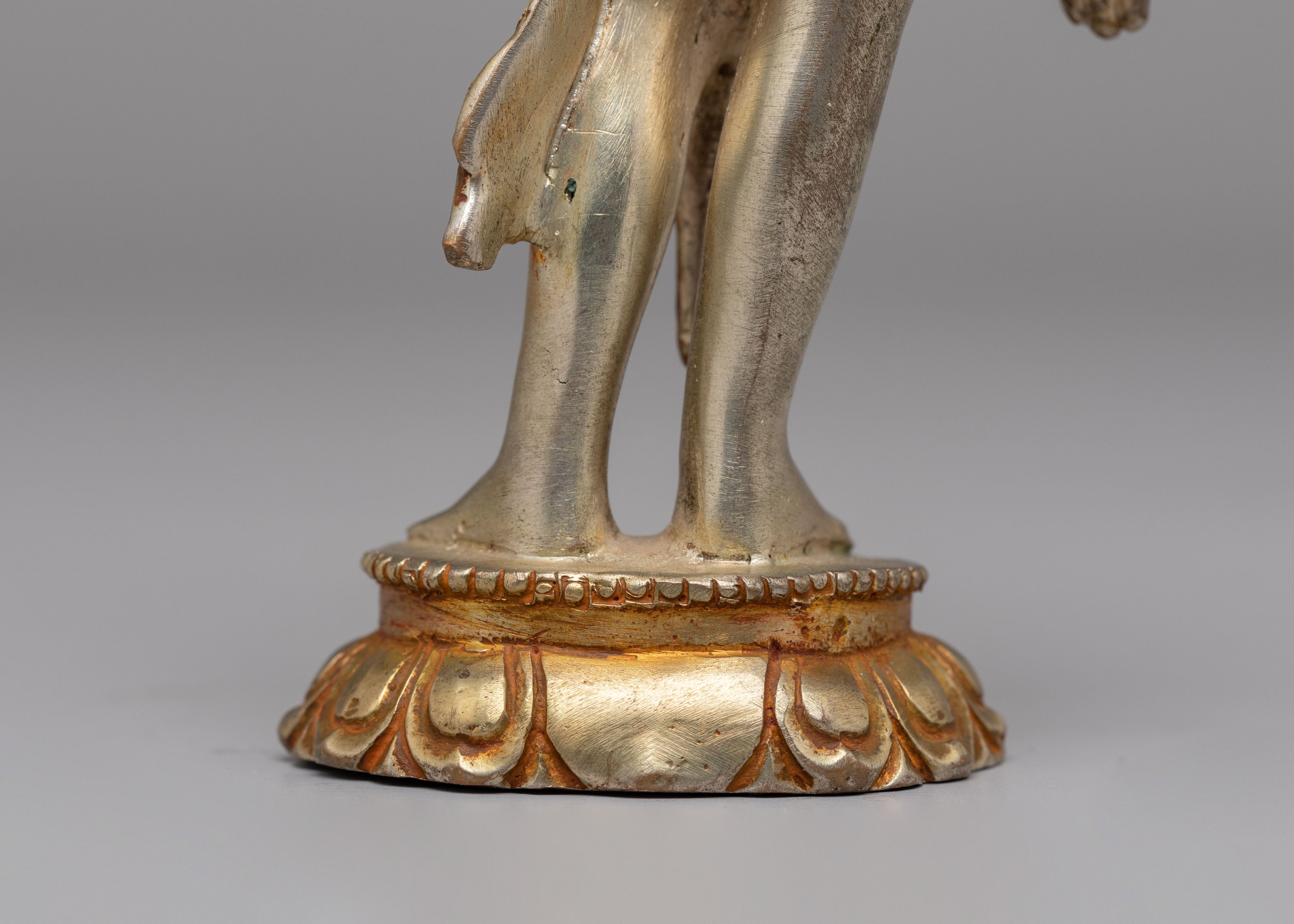 Tibetan Standing Tara Statue | Gold-Plated Tara Figurine for Meditation