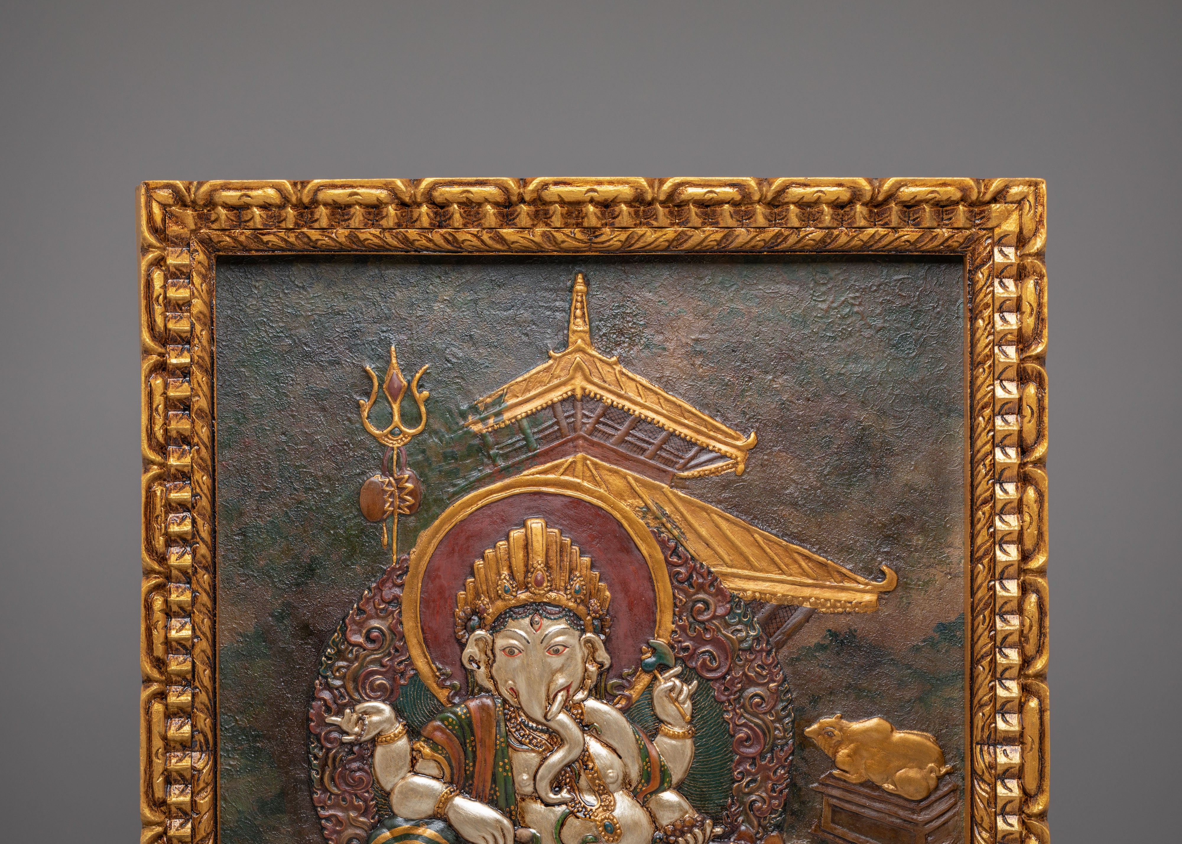 Sacred Ganesha Wall Hanging | Handcrafted Wooden Artwork