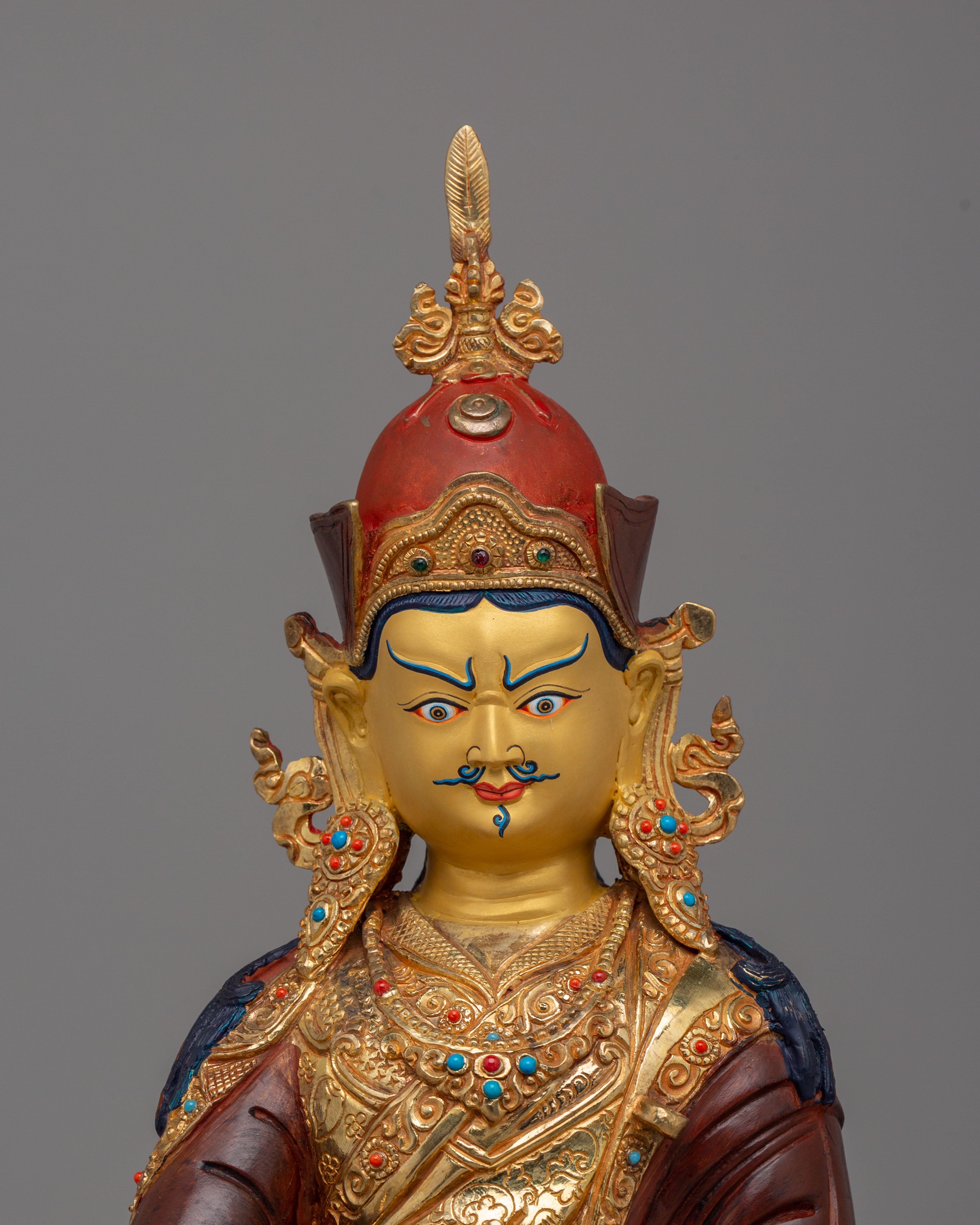 Traditional Guru Padmasambhava Statue | A Sacred Tibetan Masterpiece