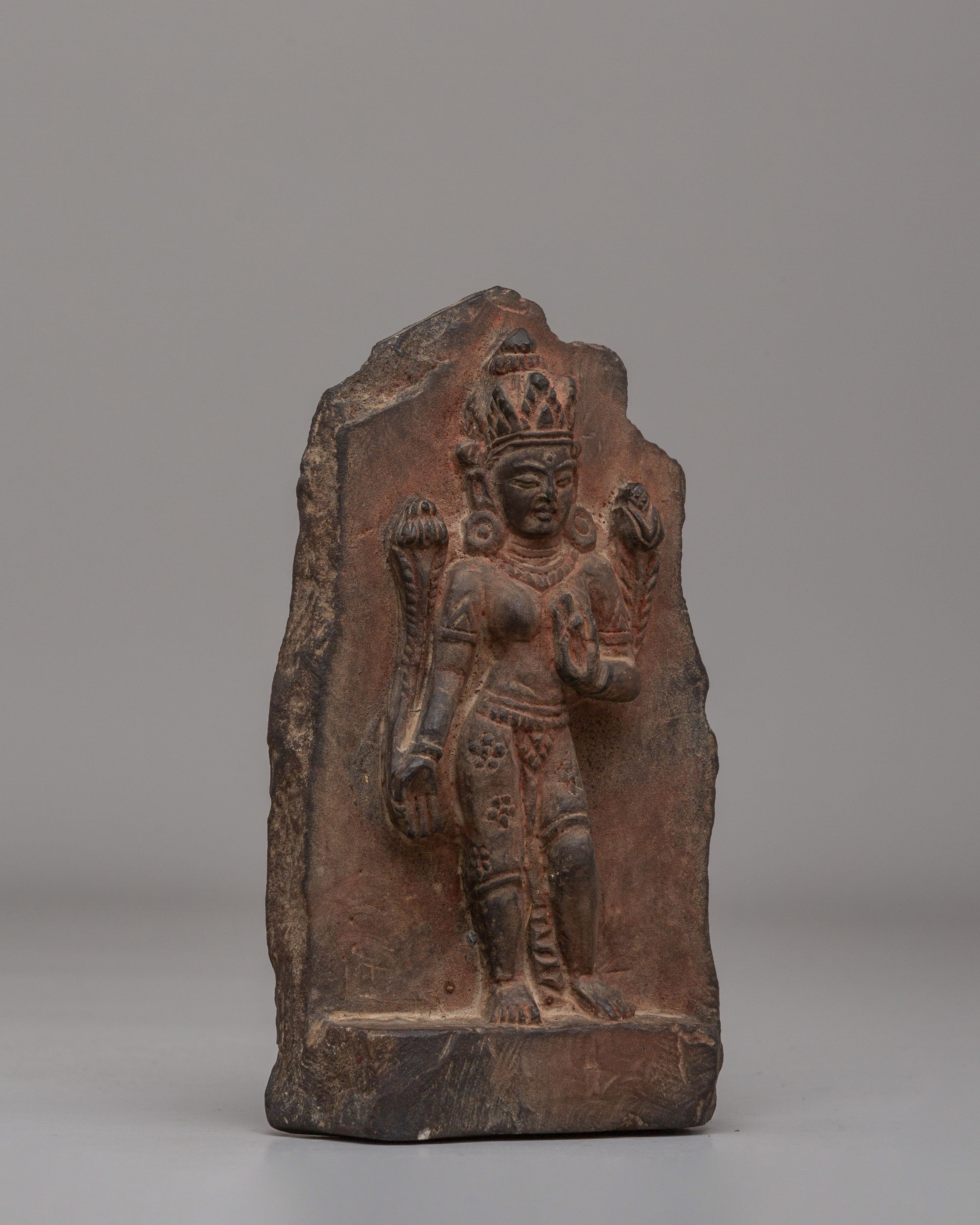 Traditional Buddhist Tara Sculpture | Stone Deity Carving