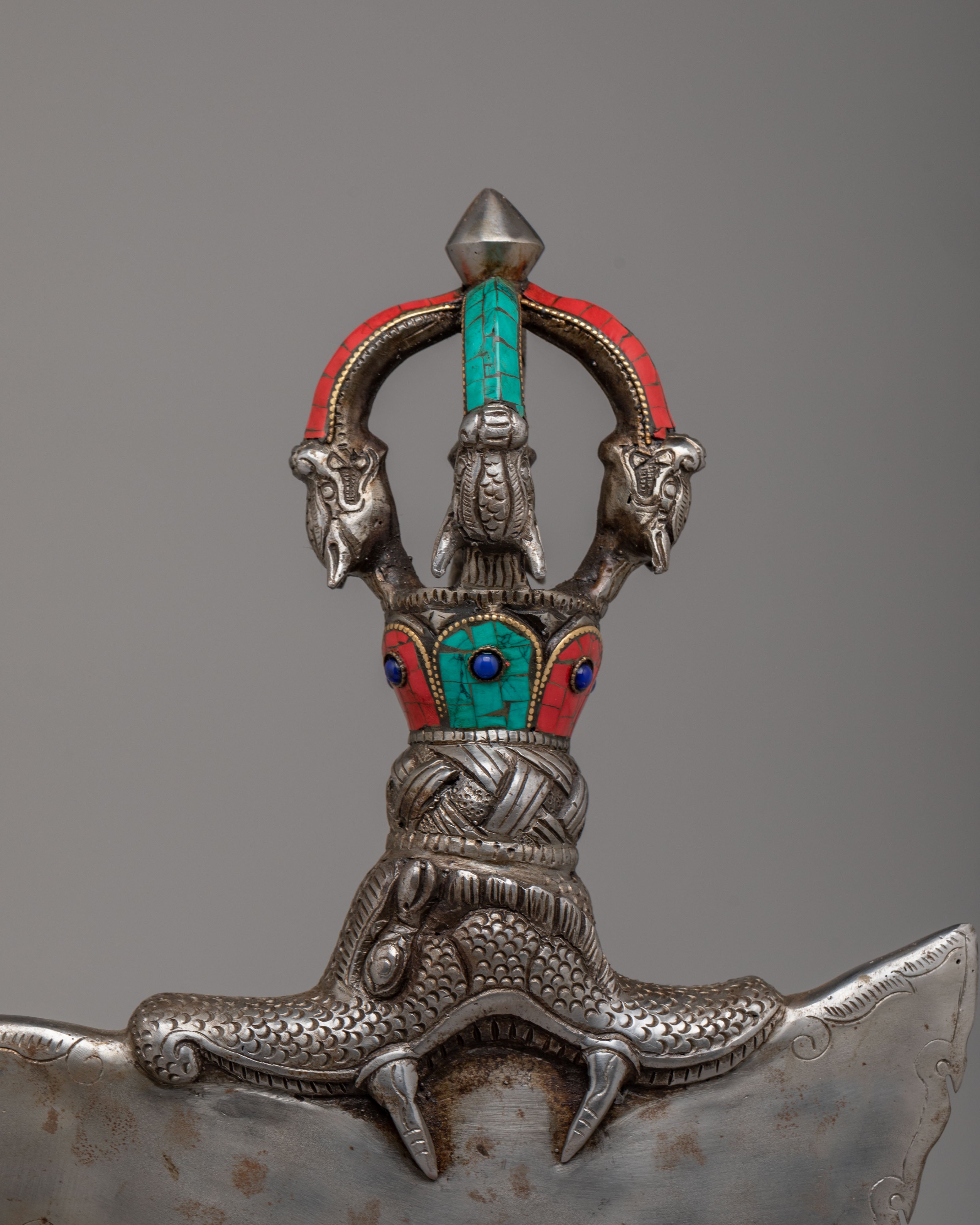 Himalayan Ritual Kartika Knife | Sacred Tibetan Dagger for Ceremonies