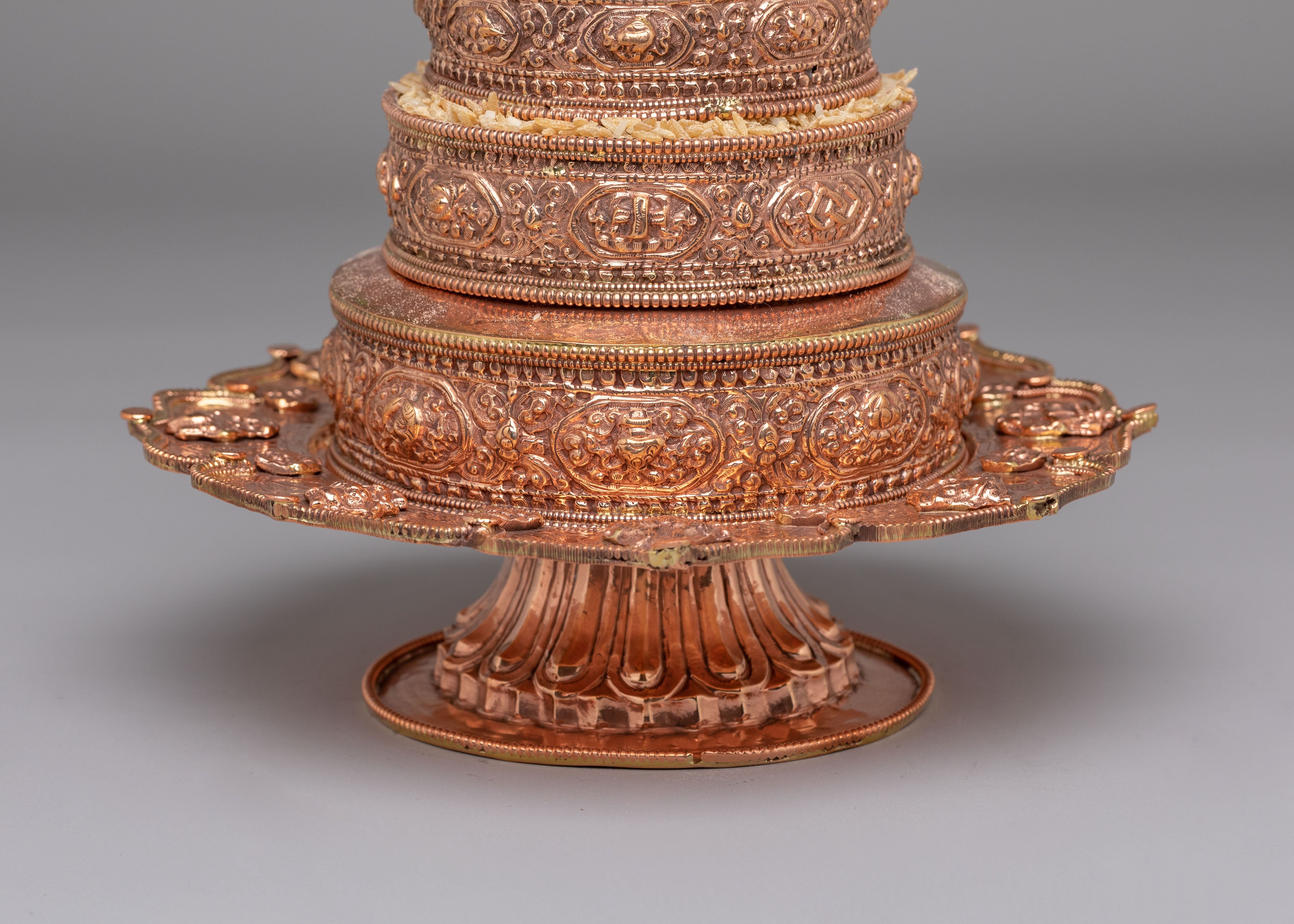 Sacred Altar Ritual Mandala Offering | Handcrafted Copper Meditation Offering