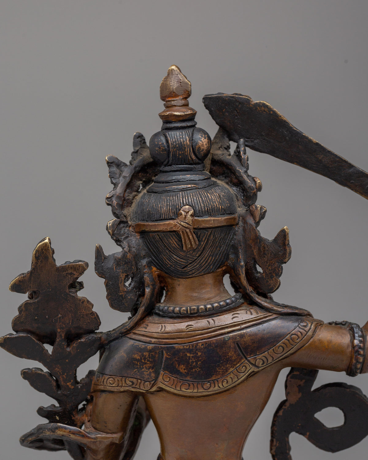 Sacred Manjushri Statue | Handcrafted Tibetan Bodhisattva Sculpture