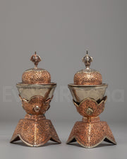 Sacred Kapala Set for Tantric Rituals