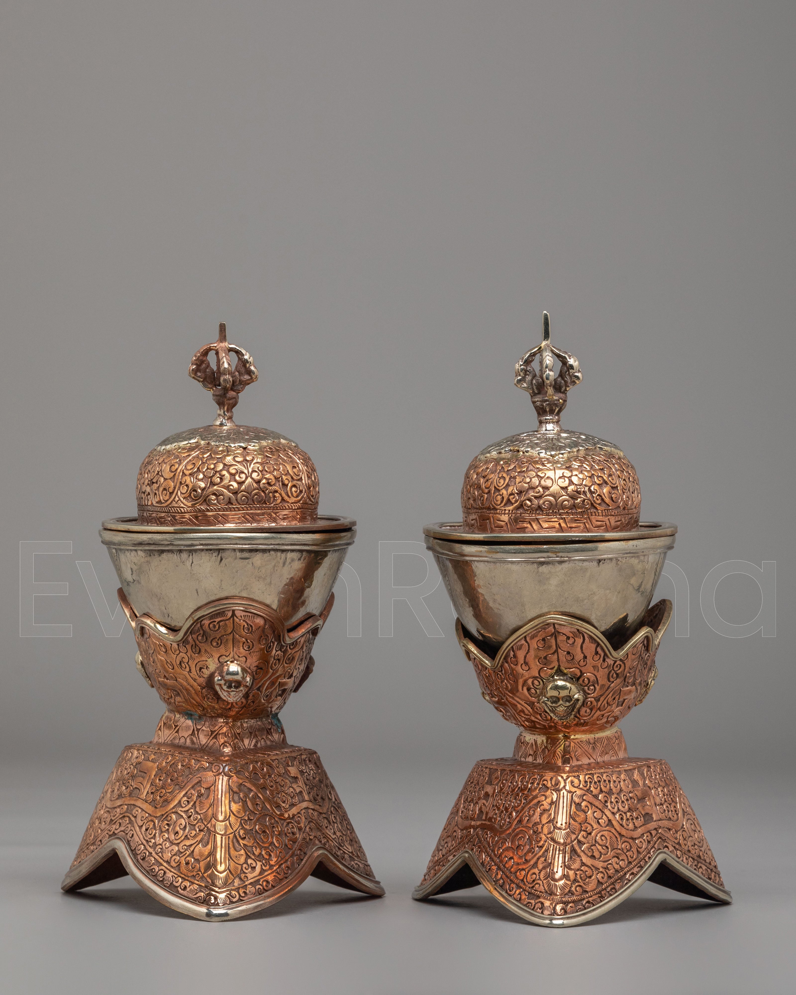 Sacred Kapala Set for Tantric Rituals