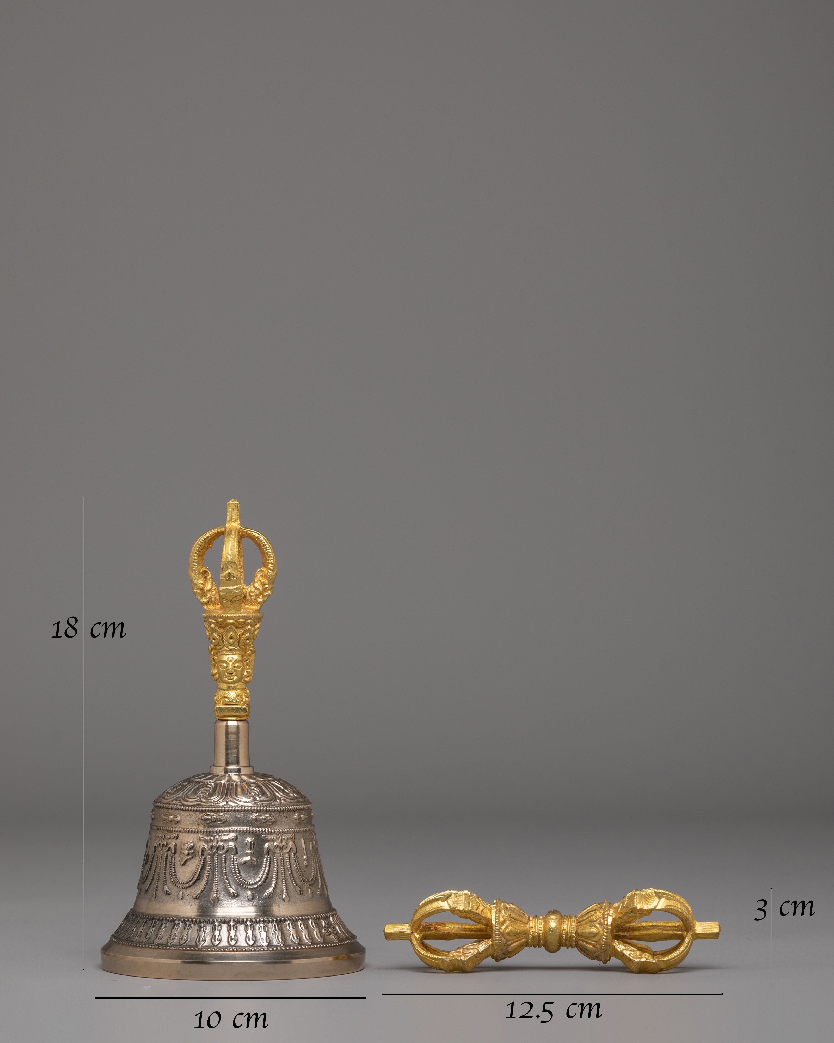 Traditional Tibetan Prayer Bell and Vajra Set | Buddhist Meditation Tools