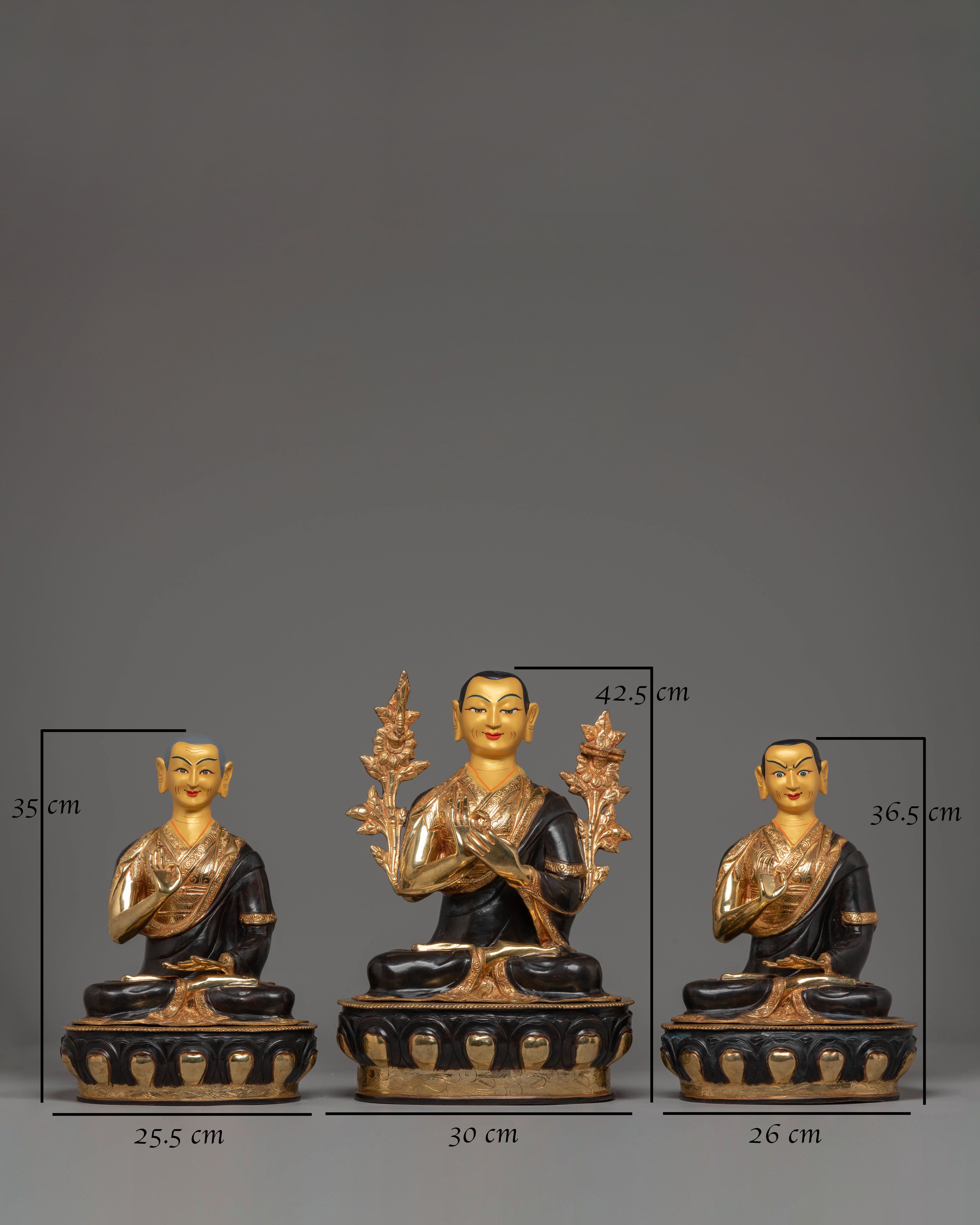 Tibetan Buddhist Master Tsongkhapa Set | Tsongkhapa with Disciples