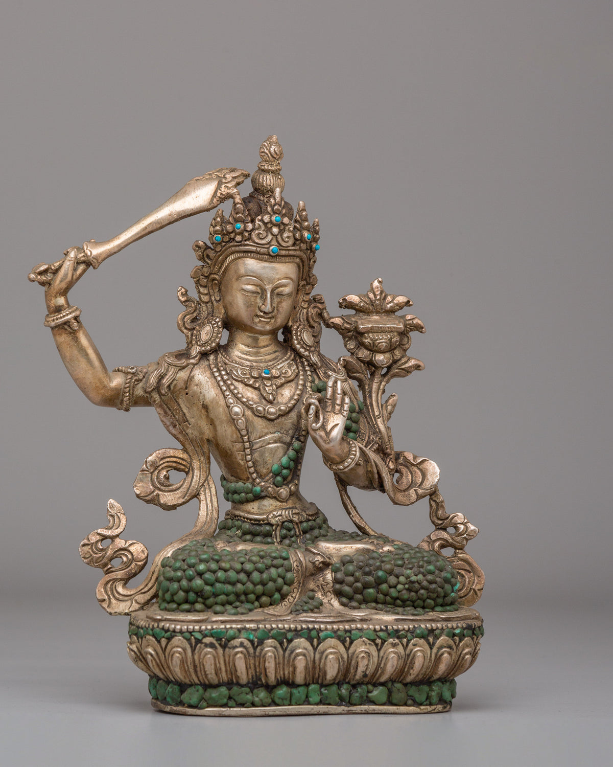 Manjushri Handcrafted Buddhist Statue | Embodiment of Wisdom