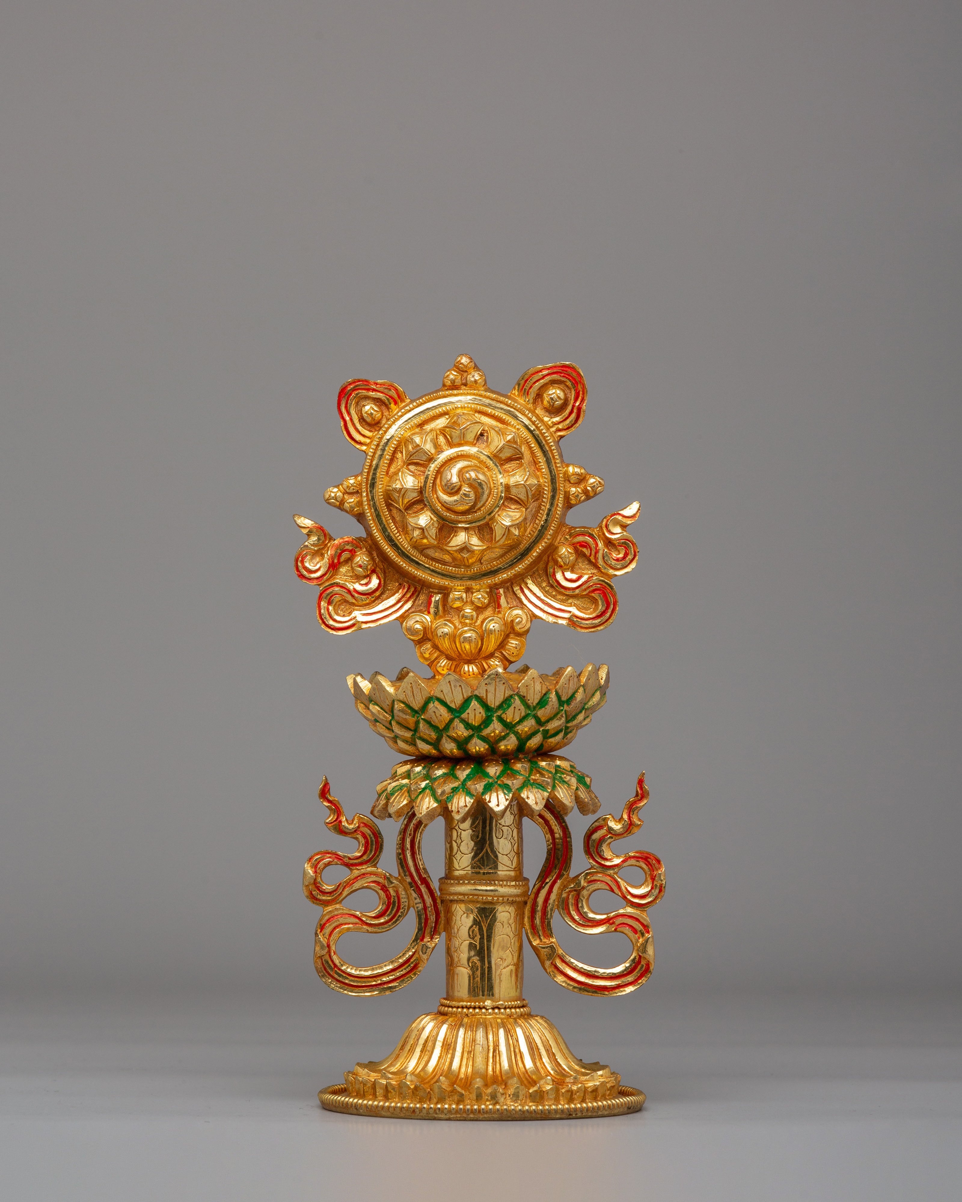 Buddhist Eight Symbols Sculpture Set | A Sacred Representation of Spiritual Blessings