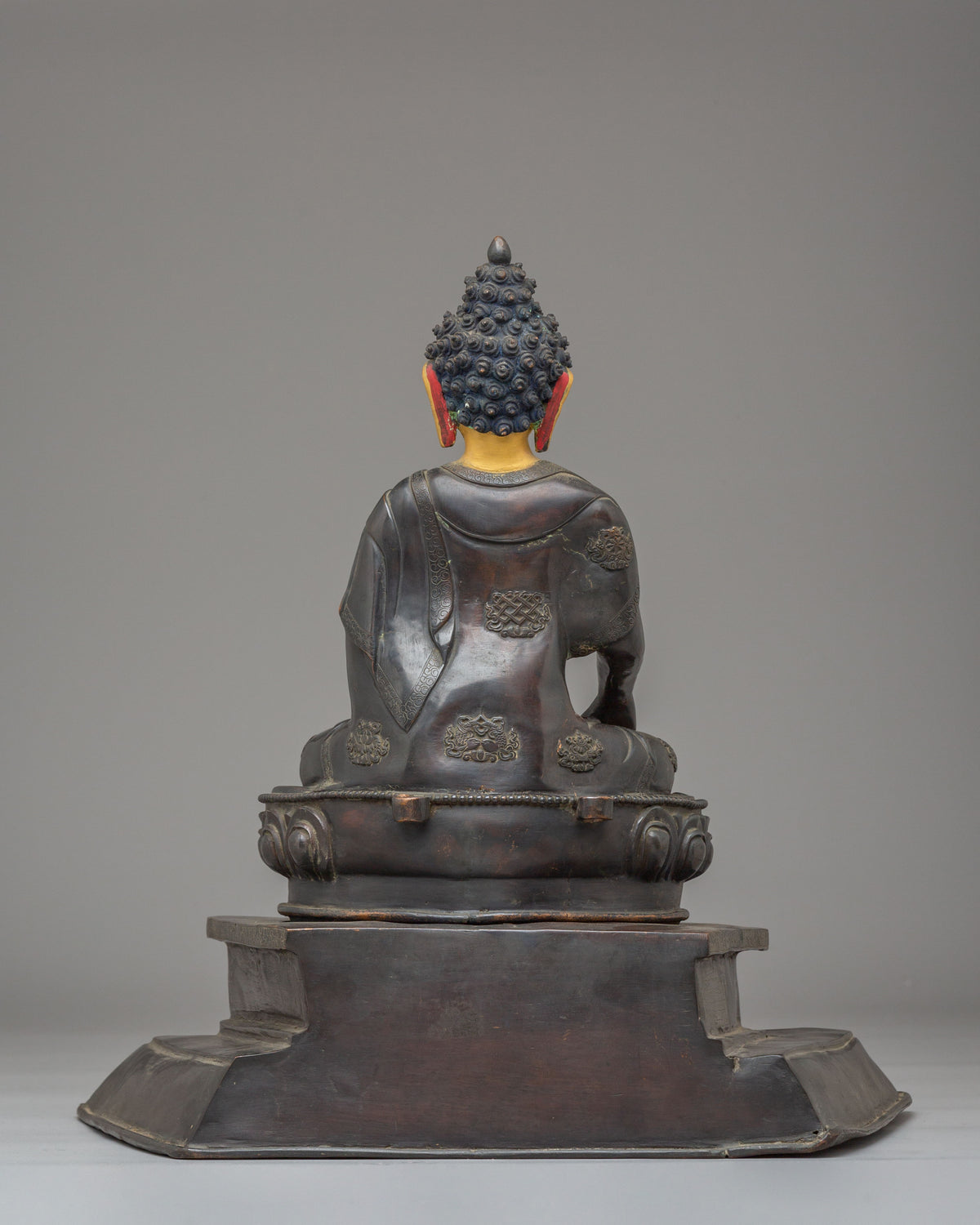 Gautama Buddha Buddhist Sculpture | 50 Year Old Oxidized Copper Statue