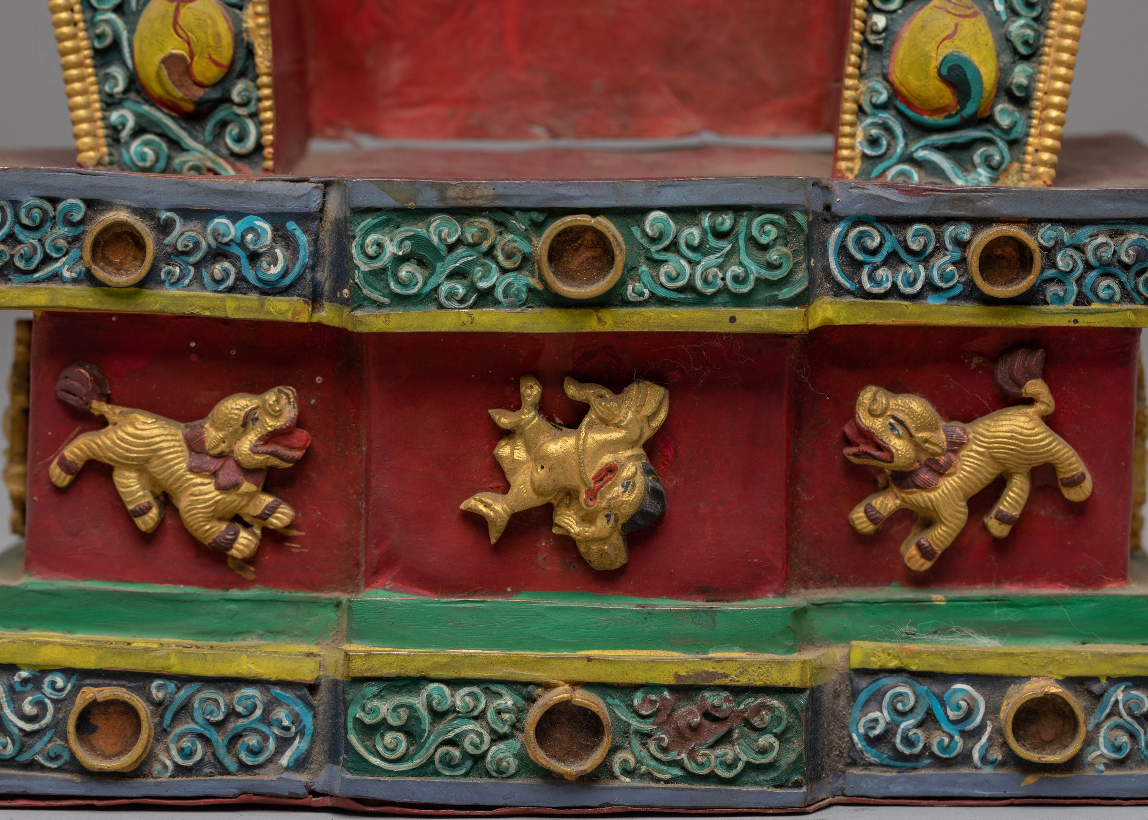 Buddhist Copper Torana | Traditional Throne for Statue