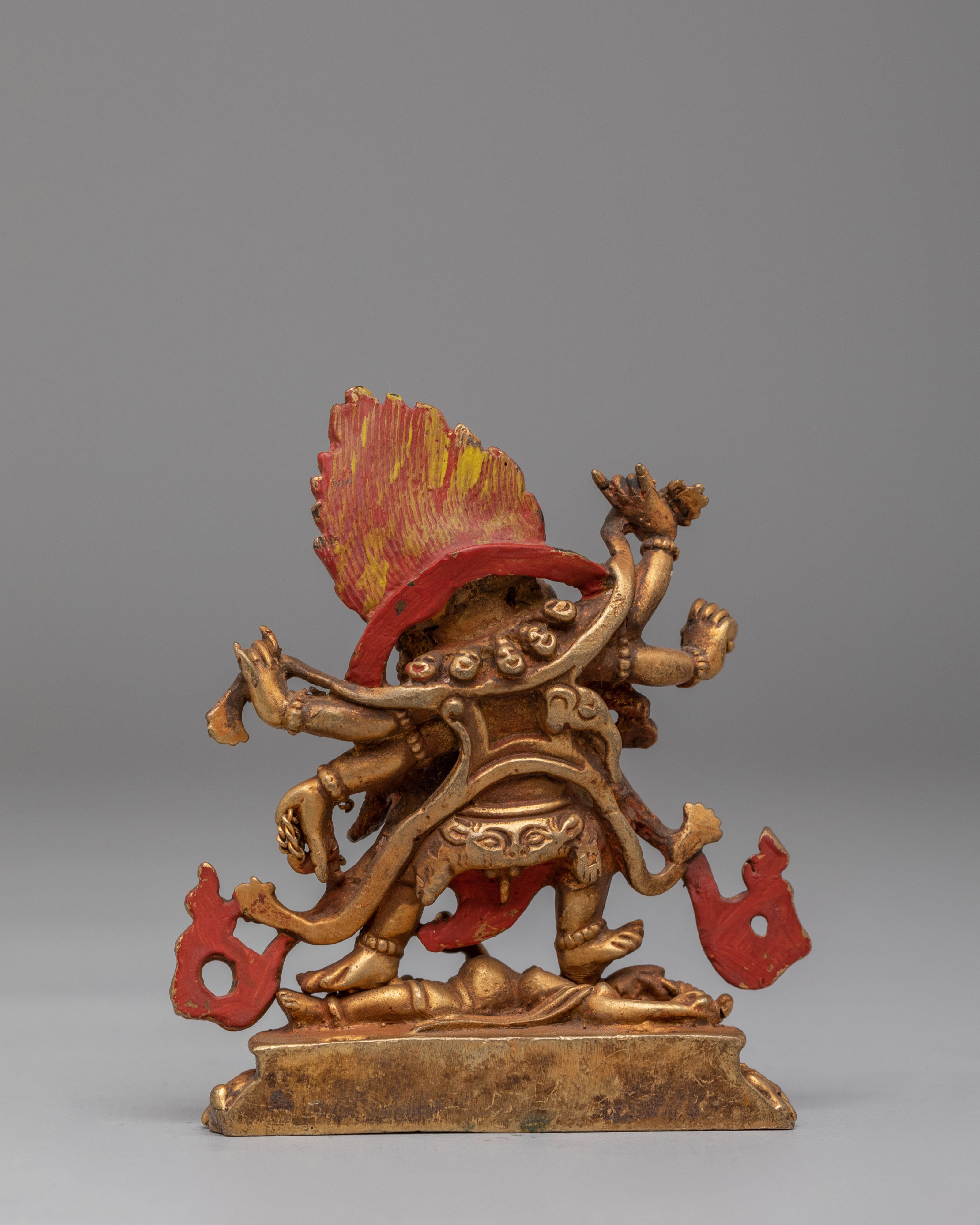 Six-Armed Mahakala Statue for Protection | Wrathful Deity Sculpture