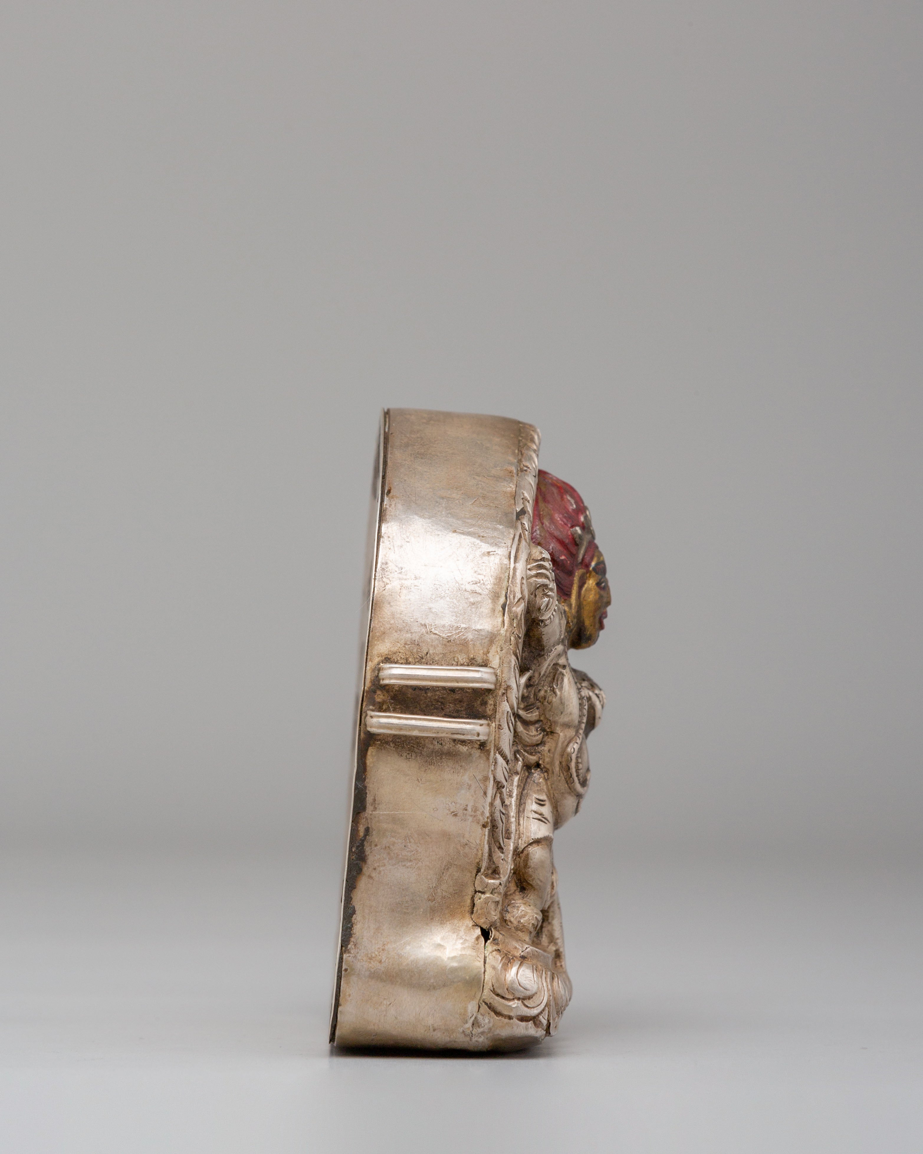 Traditional Vajrapani Ghau Box | Vajrapani Protection Symbol for Altar