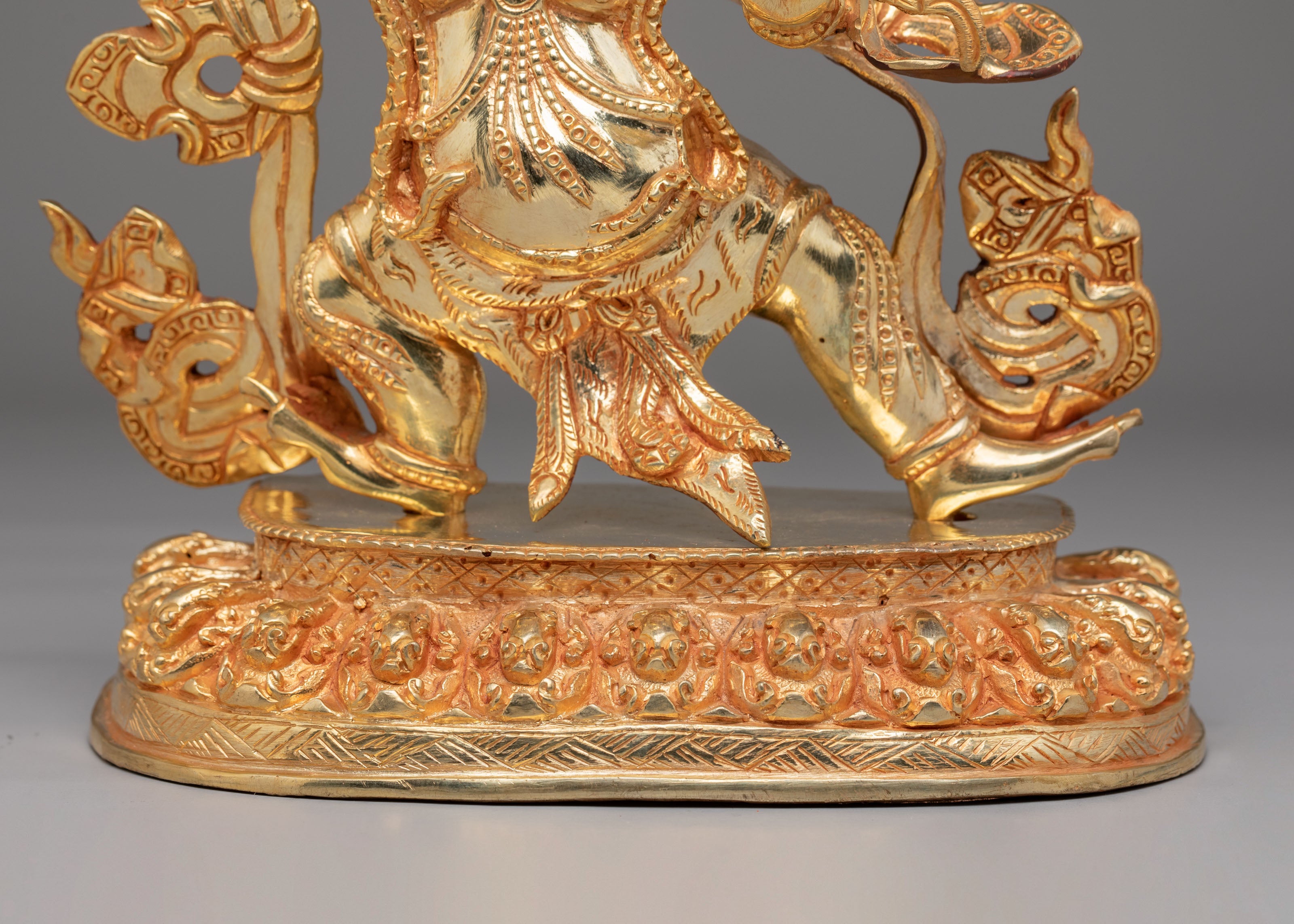 Tibetan Altar Vajrapani Sculpture | Buddhist Protector Deity