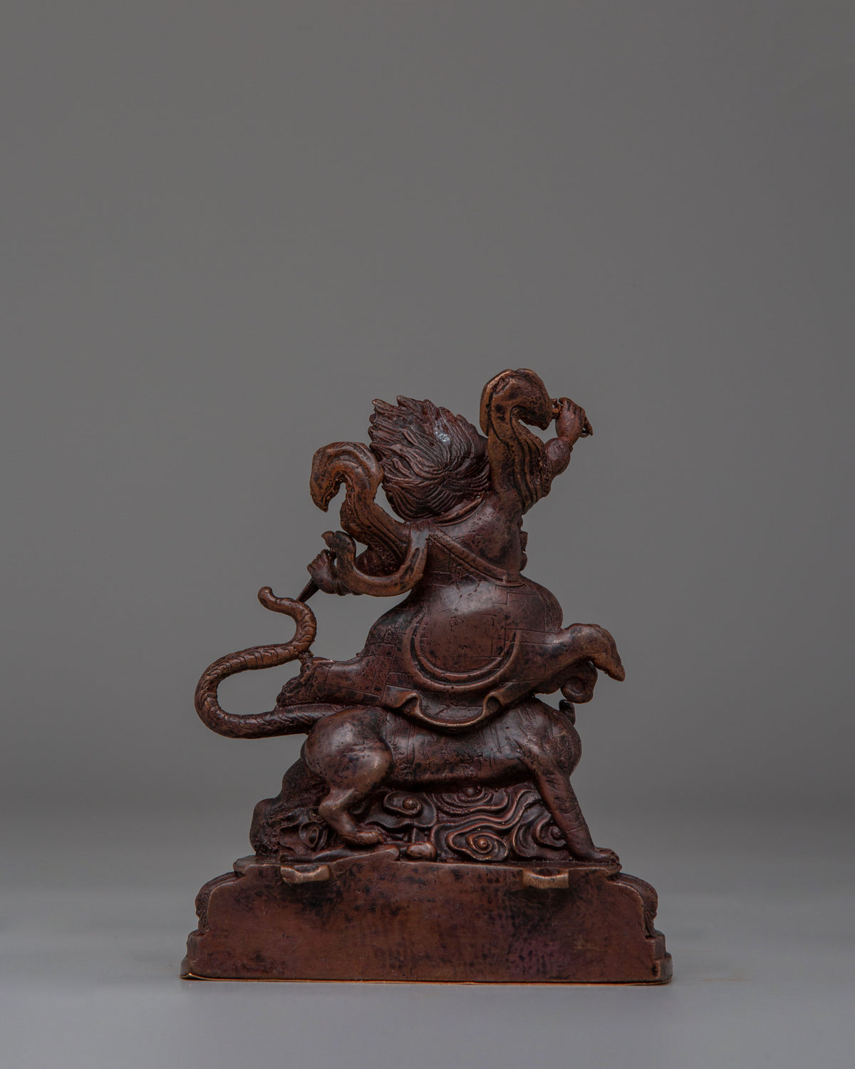 Sacred Dorje Drollo Statue | Oxidized Copper Tibetan Protector Deity Sculpture