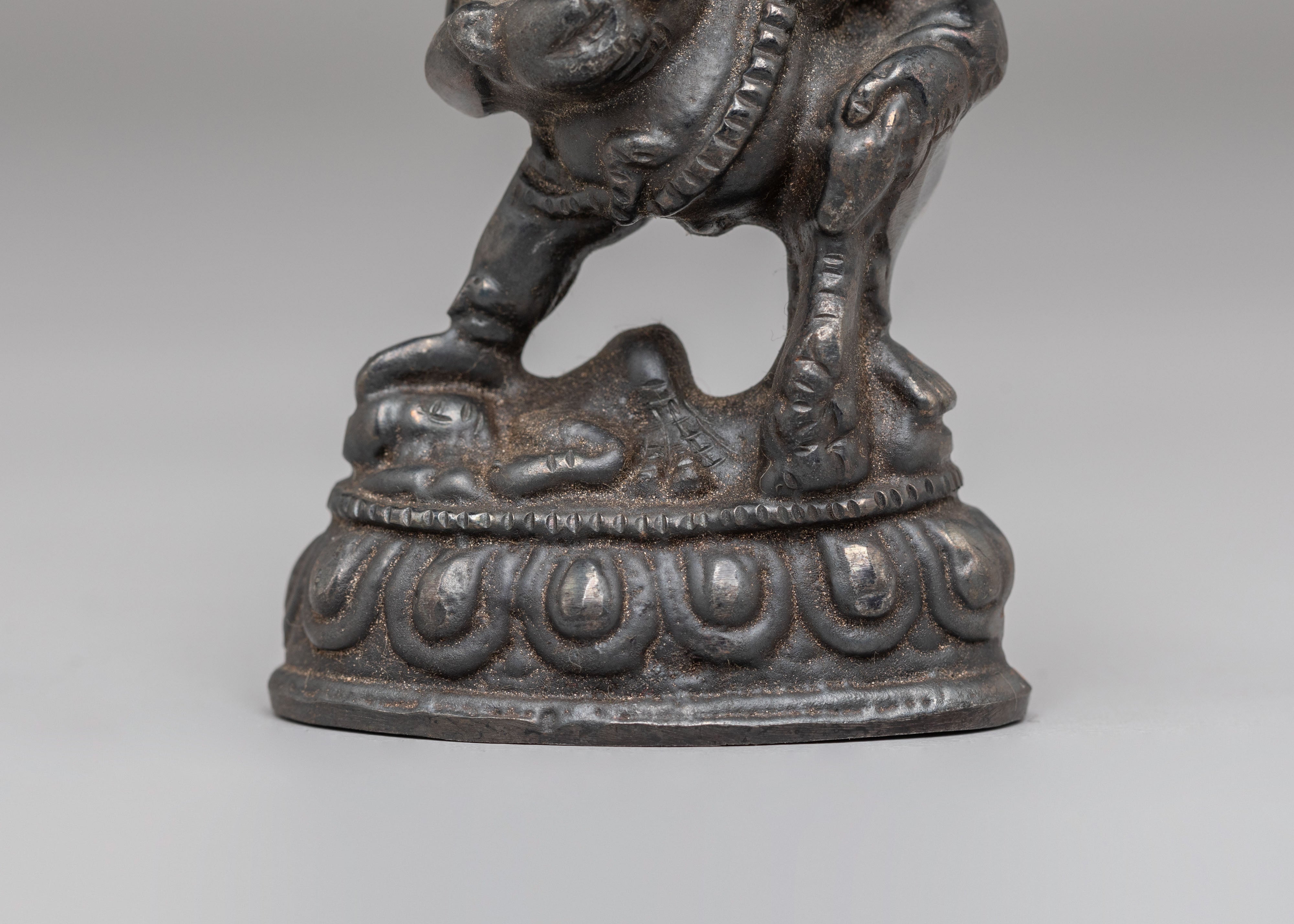 Himalayan Black Dzambhala Statue | Tibetan Wealth Deity Figurine