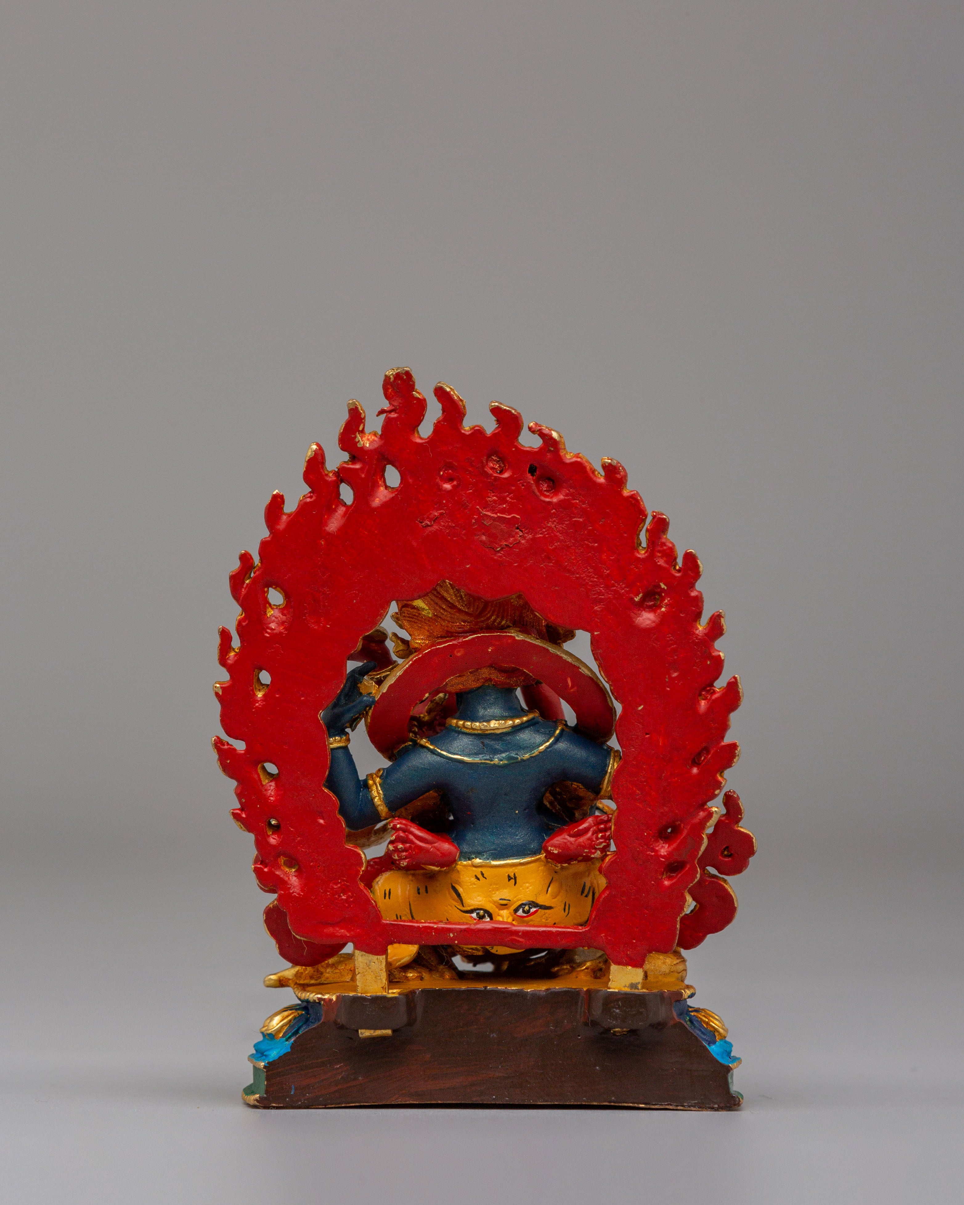 Four Armed Mahakala With Consort Statue | Symbol of Divine Union