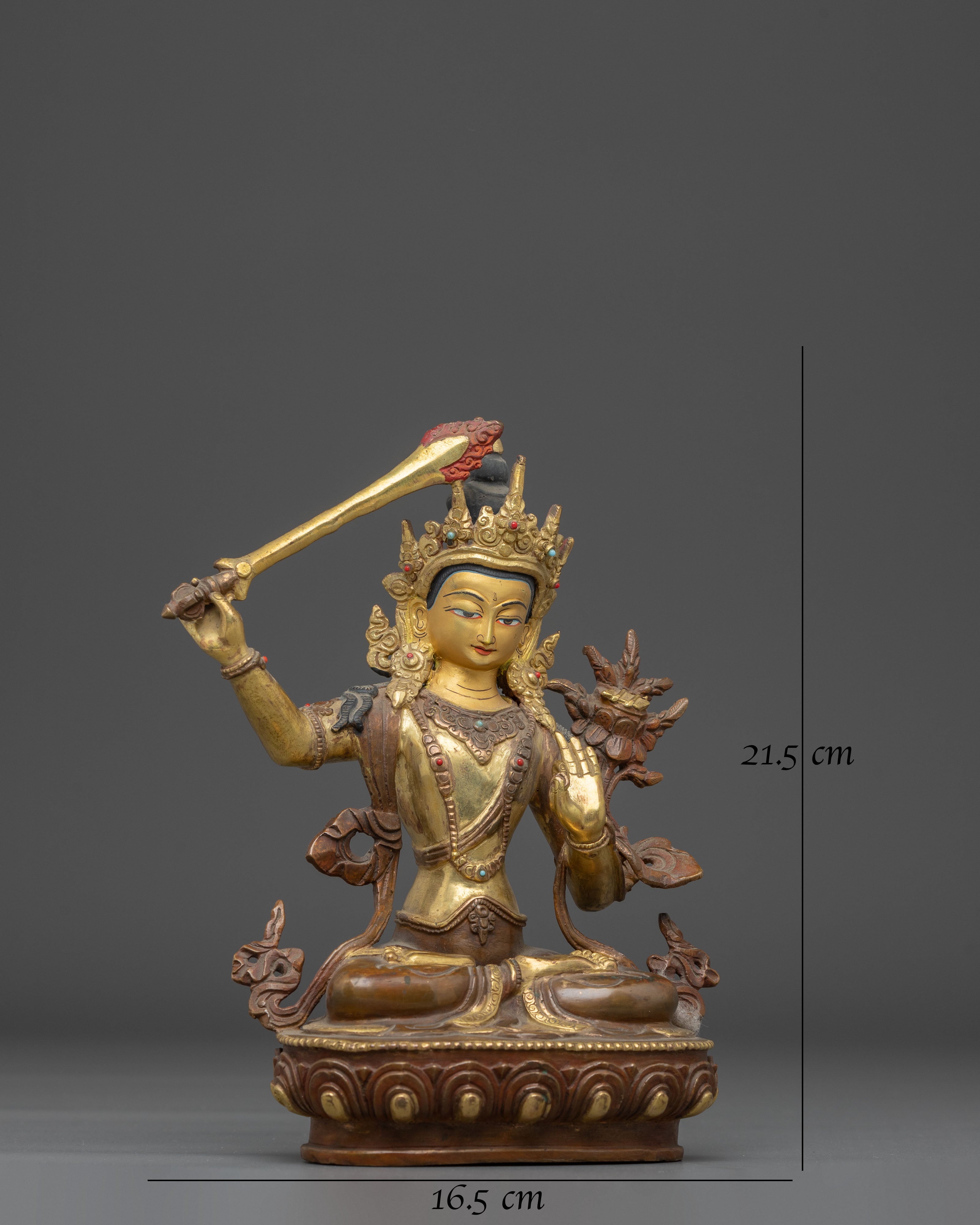 Manjushri With Flaming Sword Statue | A Symbol of Wisdom