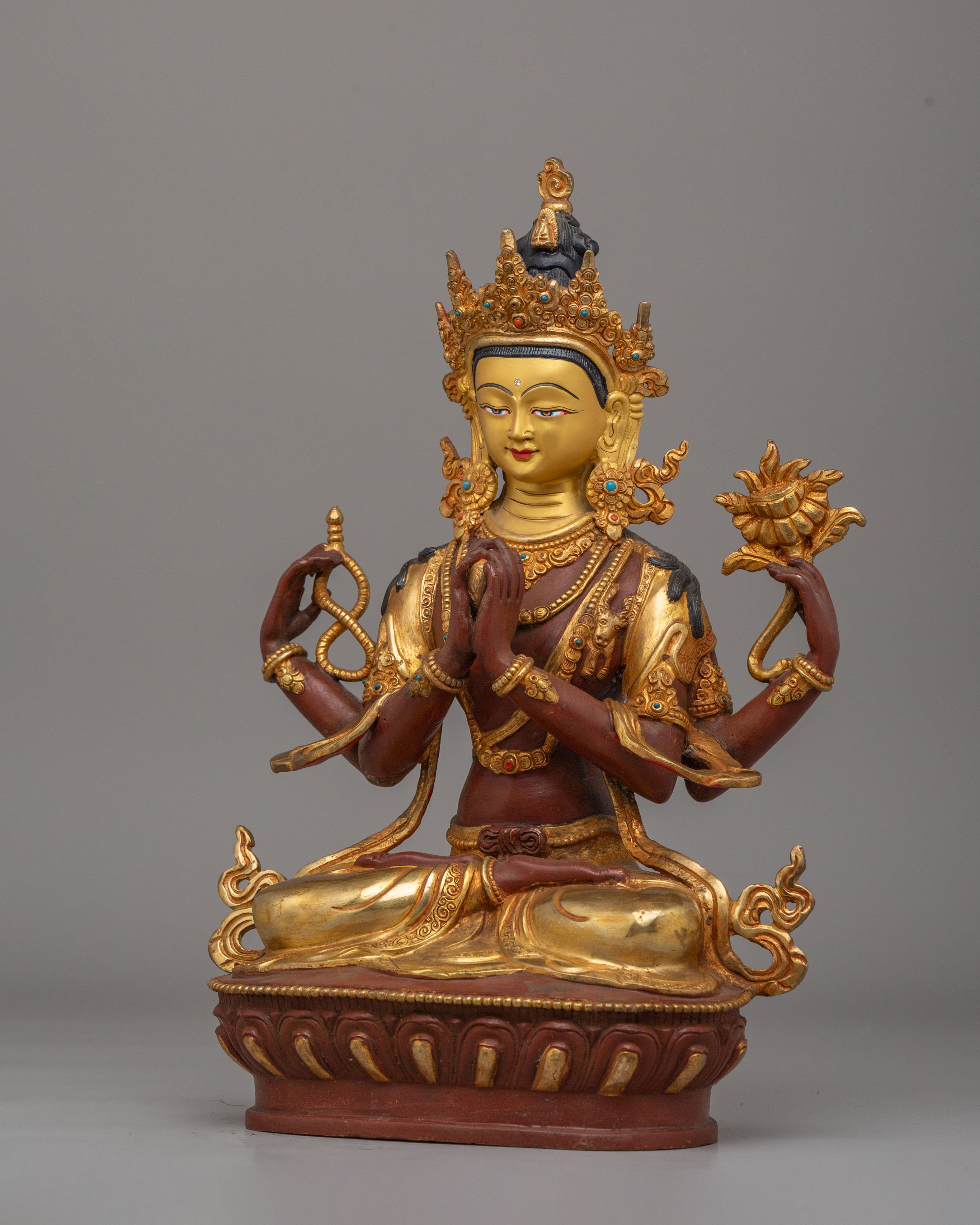 Himalayan Chenrezig Bodhisattva Statue | Statue for Spiritual Decor