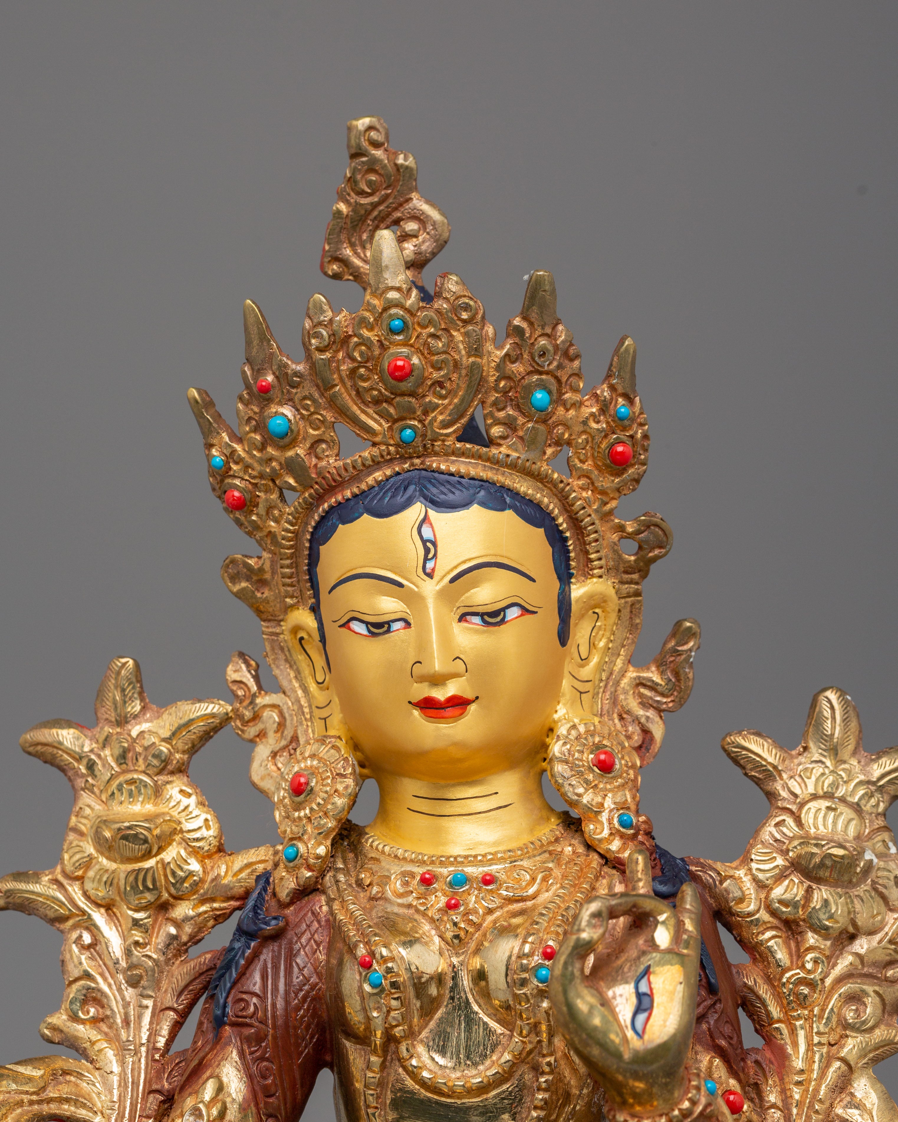 Handmade Traditional  White Tara Artwork | Goddess of Compassion