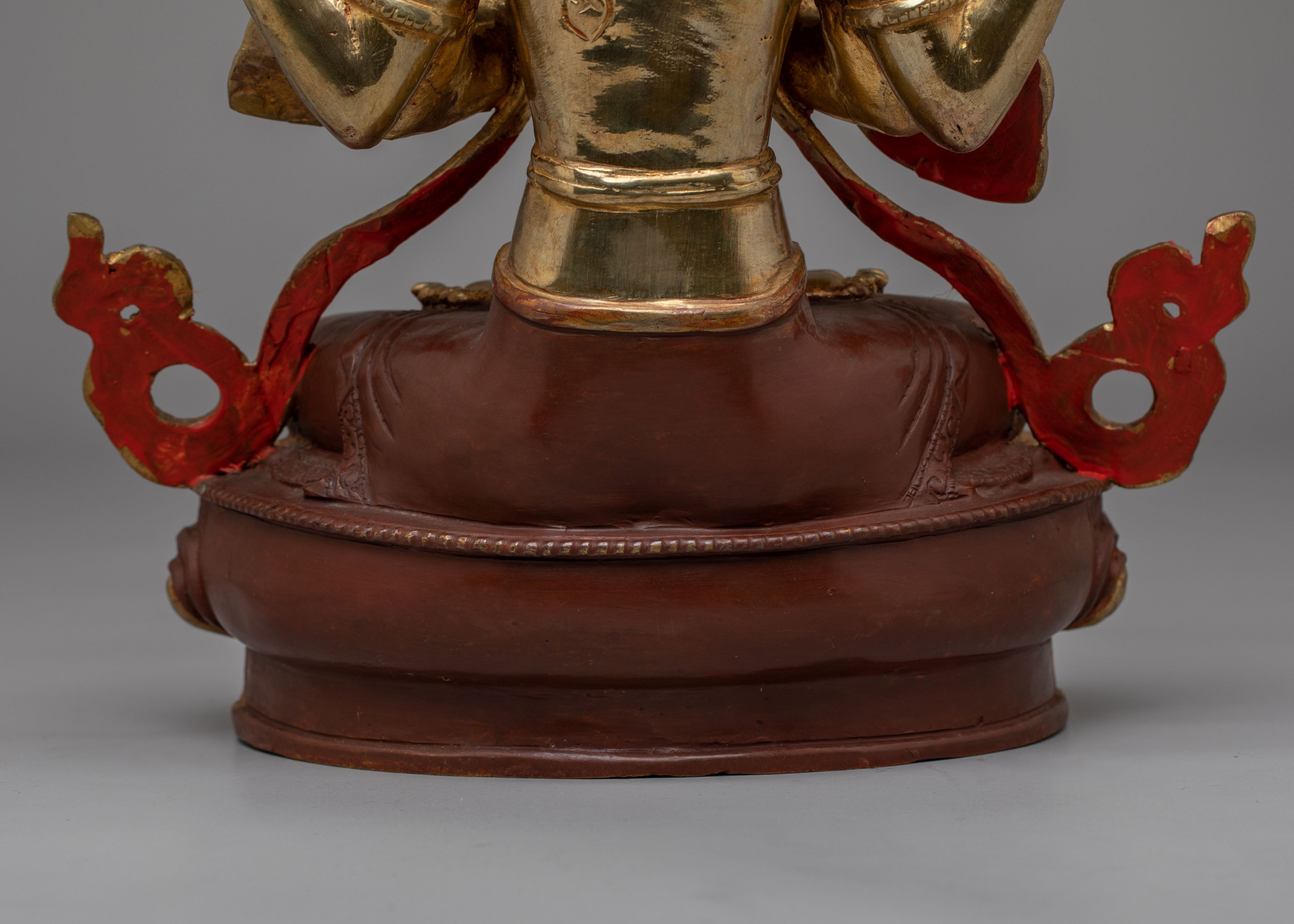 Ceremonial Chenrezig Shrine Statue | Tibetan Buddhist Altar Decor