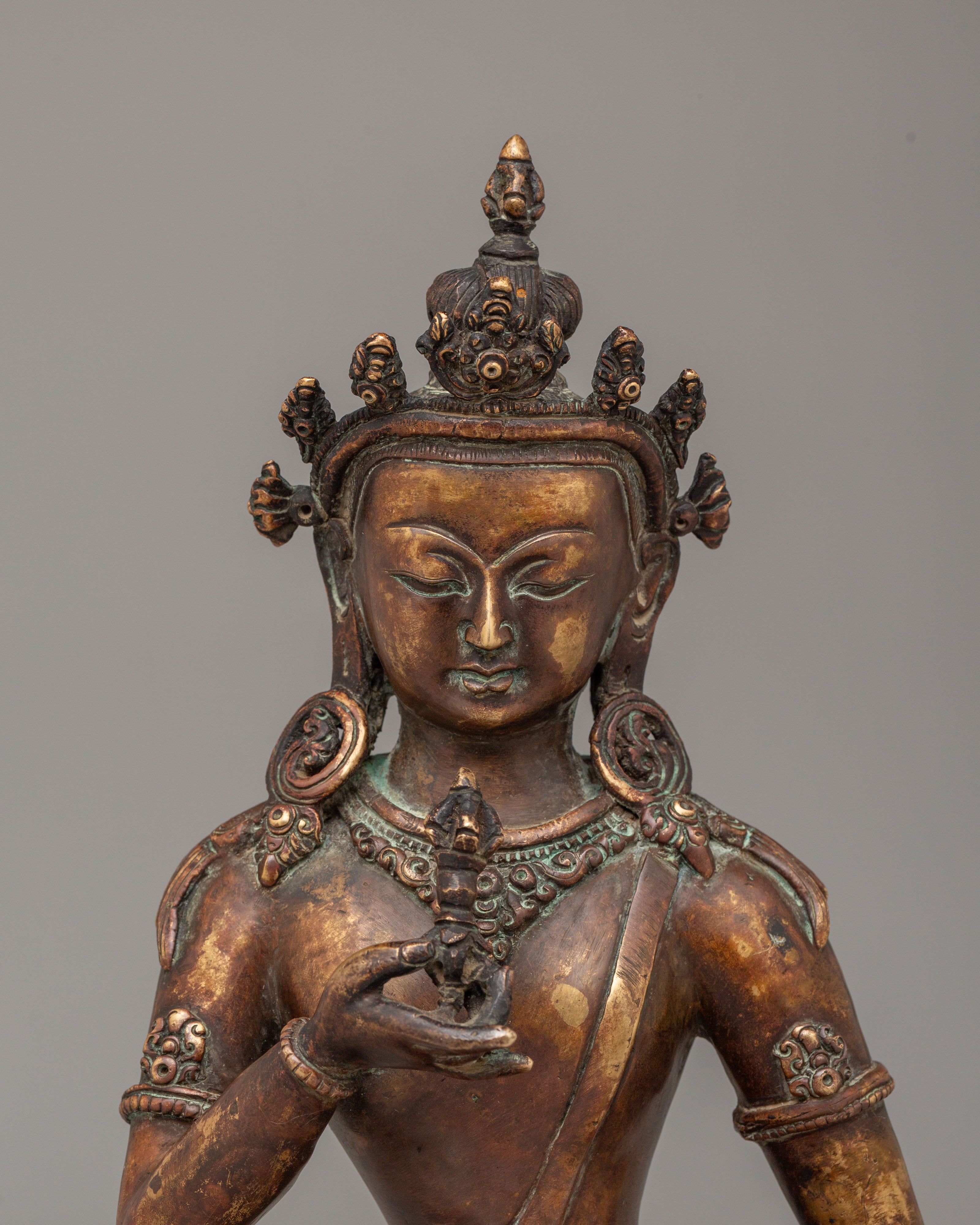 Vajrasattva Spiritual Deity Statue | Buddhist Figurine for Meditation and Healing