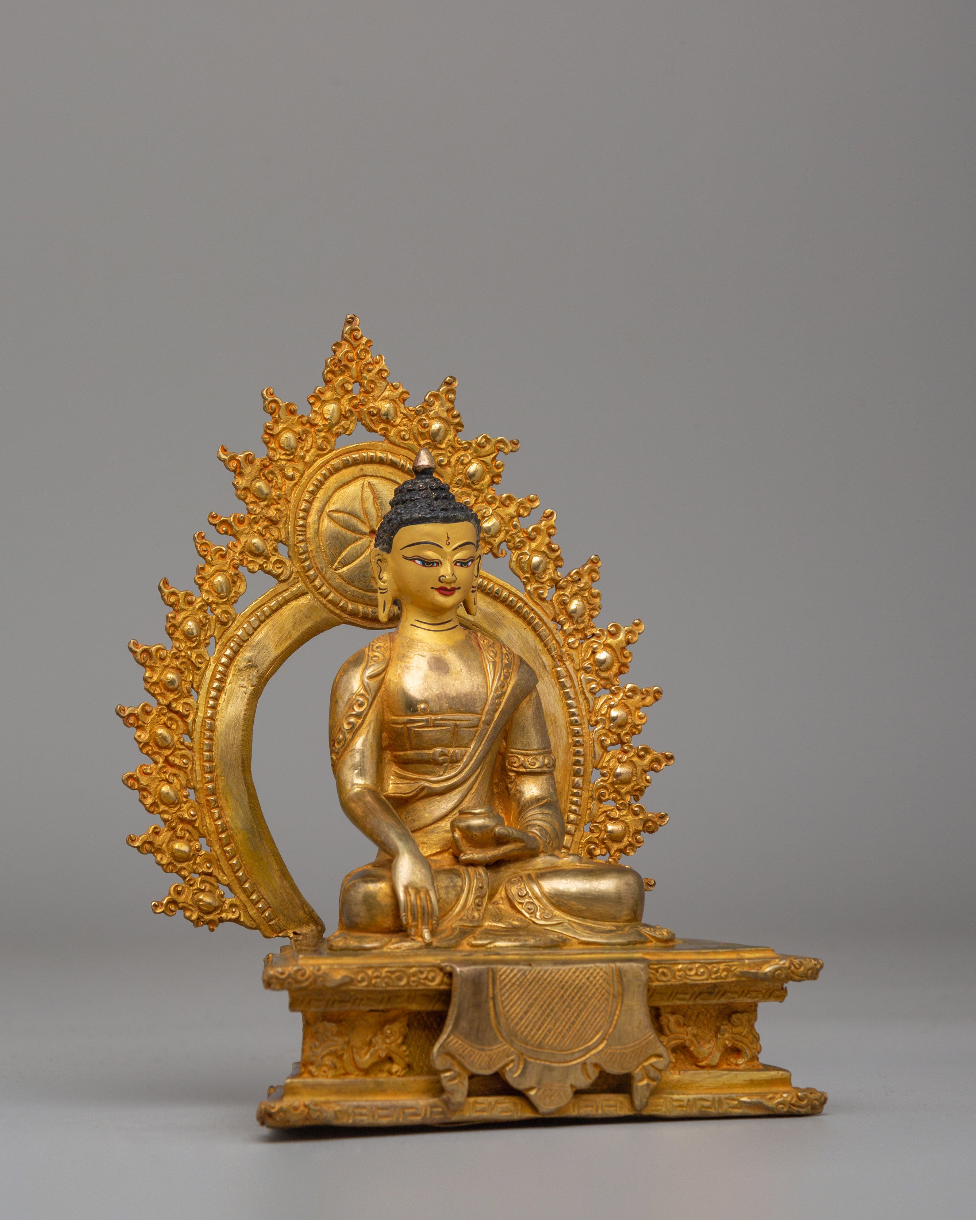 Handcrafted Buddha Shakyamuni Sculpture | Traditional Tibetan Buddhist Art