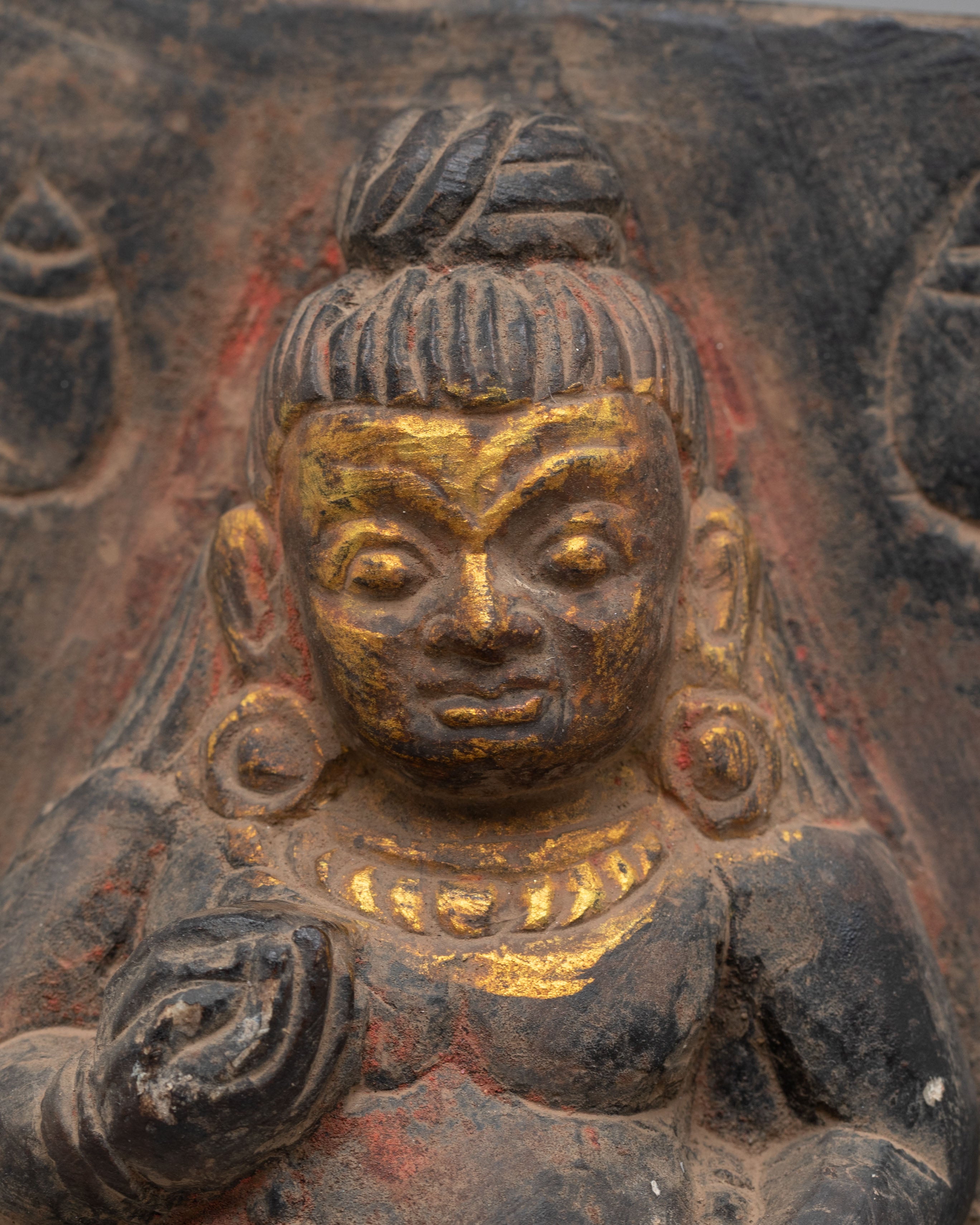 Vajrayana Black Dzambhala Altar Statue | Altar Decor for Prosperity